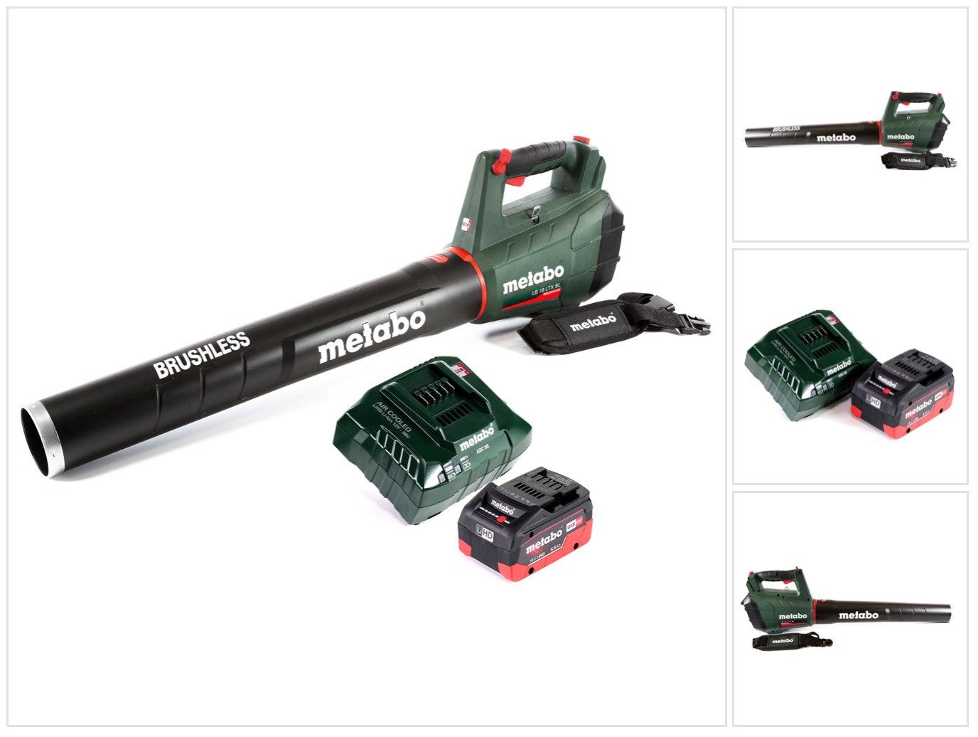 metabo Akku-Laubbläser LB 18 LTX BL Akku Laubbläser 18 V Brushless + 1x Akku 5,5 Ah + Ladege
