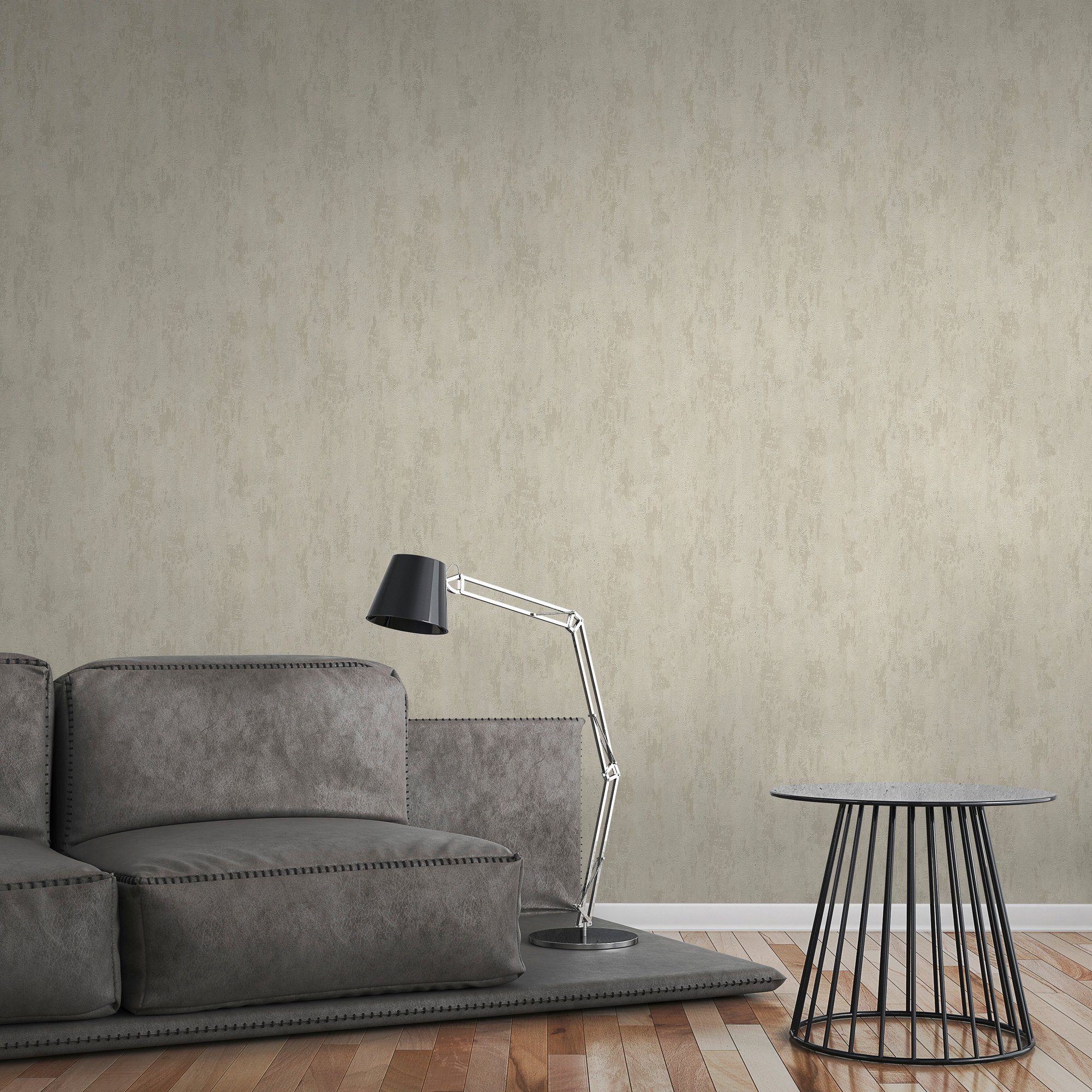 Vliestapete Trendwall 2 Uni Beige Creme Glänzend FSC® günstig online kaufen