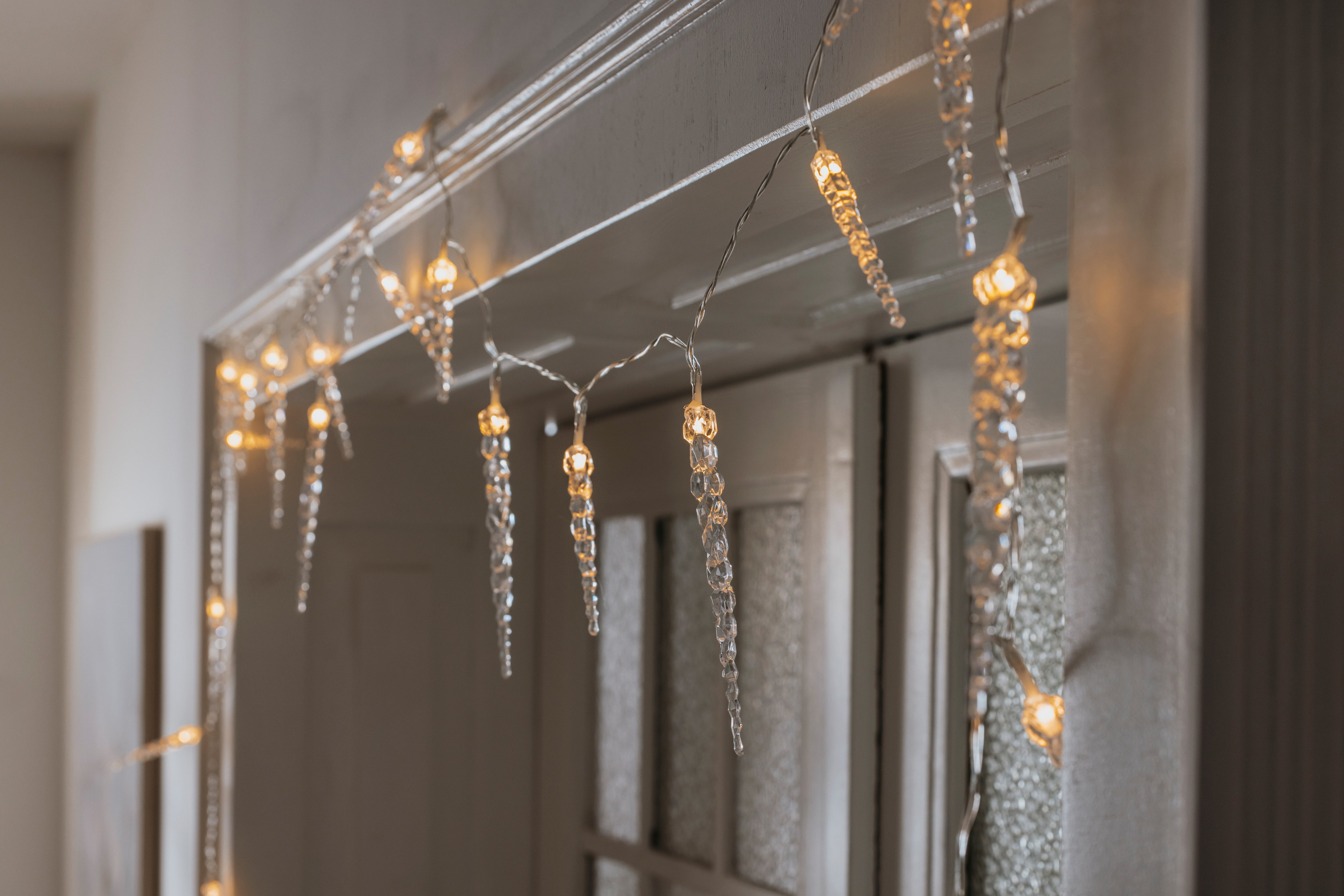 LEDs, aussen, home und warmweißen Weihnachtsdeko Eiszapfen Timer inkl. 40 my Katelyn, mit LED-Lichterkette