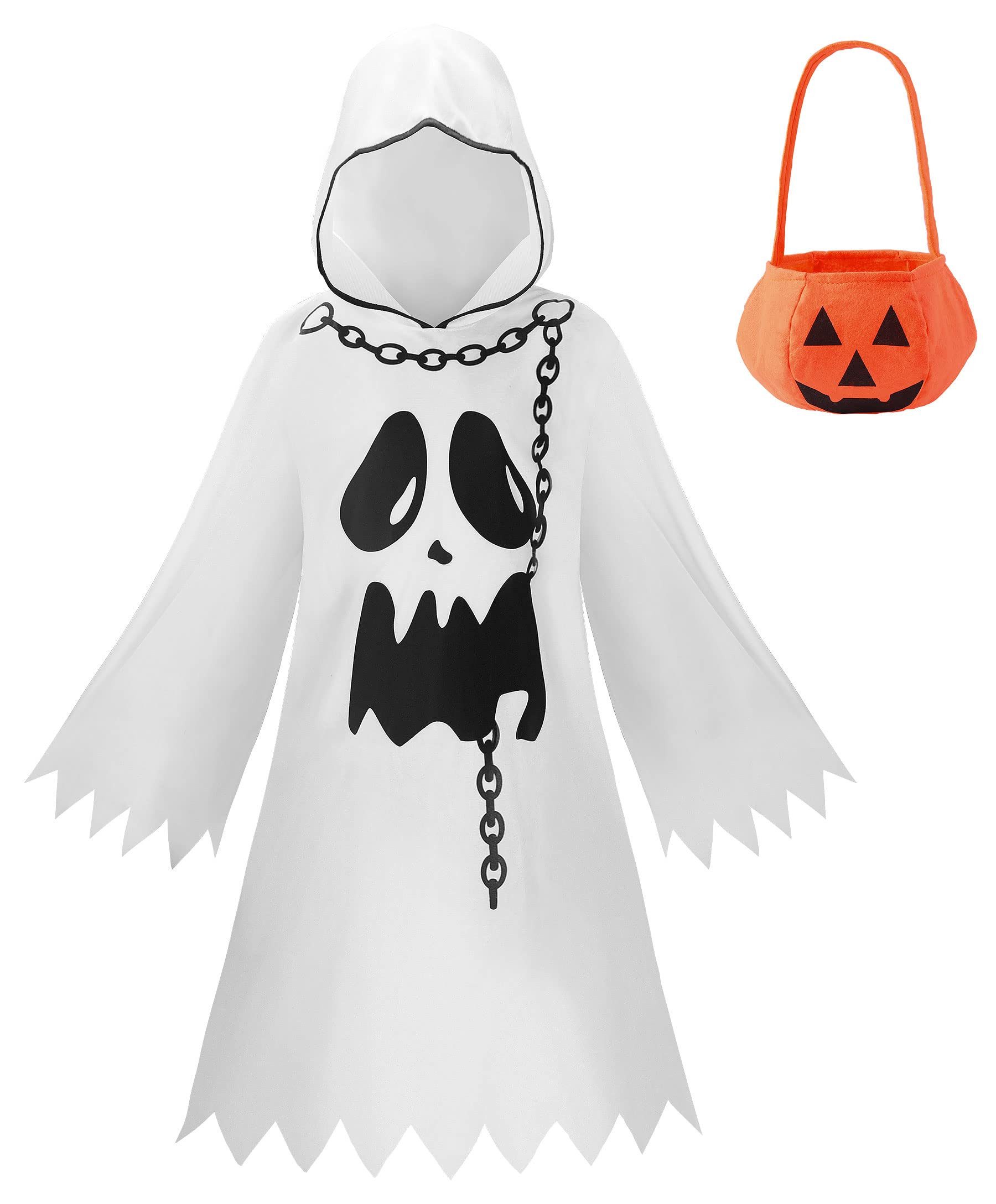 Sorvyzxn Kostüm Geister Kostüm Kinder, Gespenst Kostüm für Mädchen Jungen, mit Kapuze, Baby Kleinkinder, Halloween Kinder Geist Kostüm