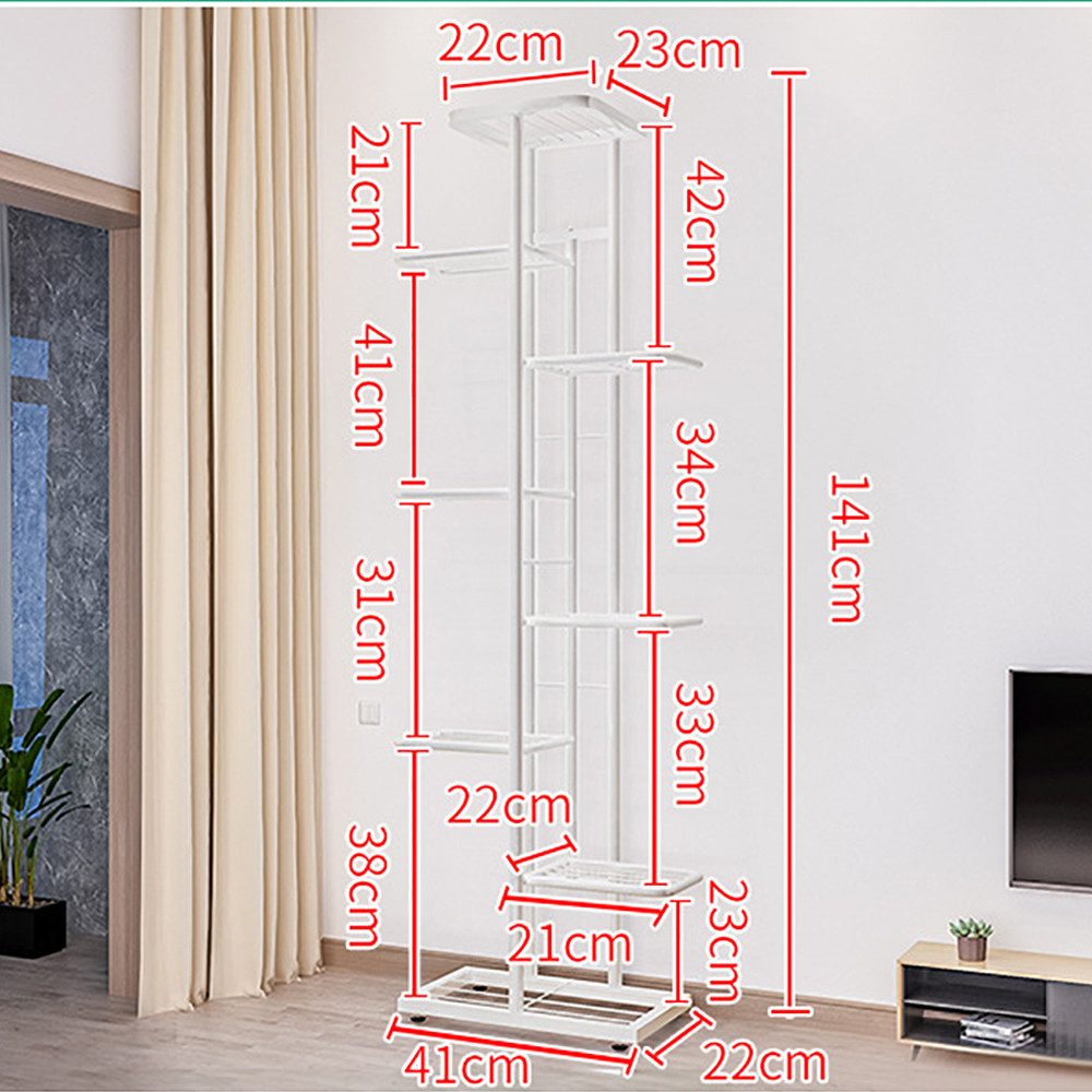GarveeMore Blumenständer 8-stöckiger Metall-Pflanzenständer, Innen Außen günstig online kaufen