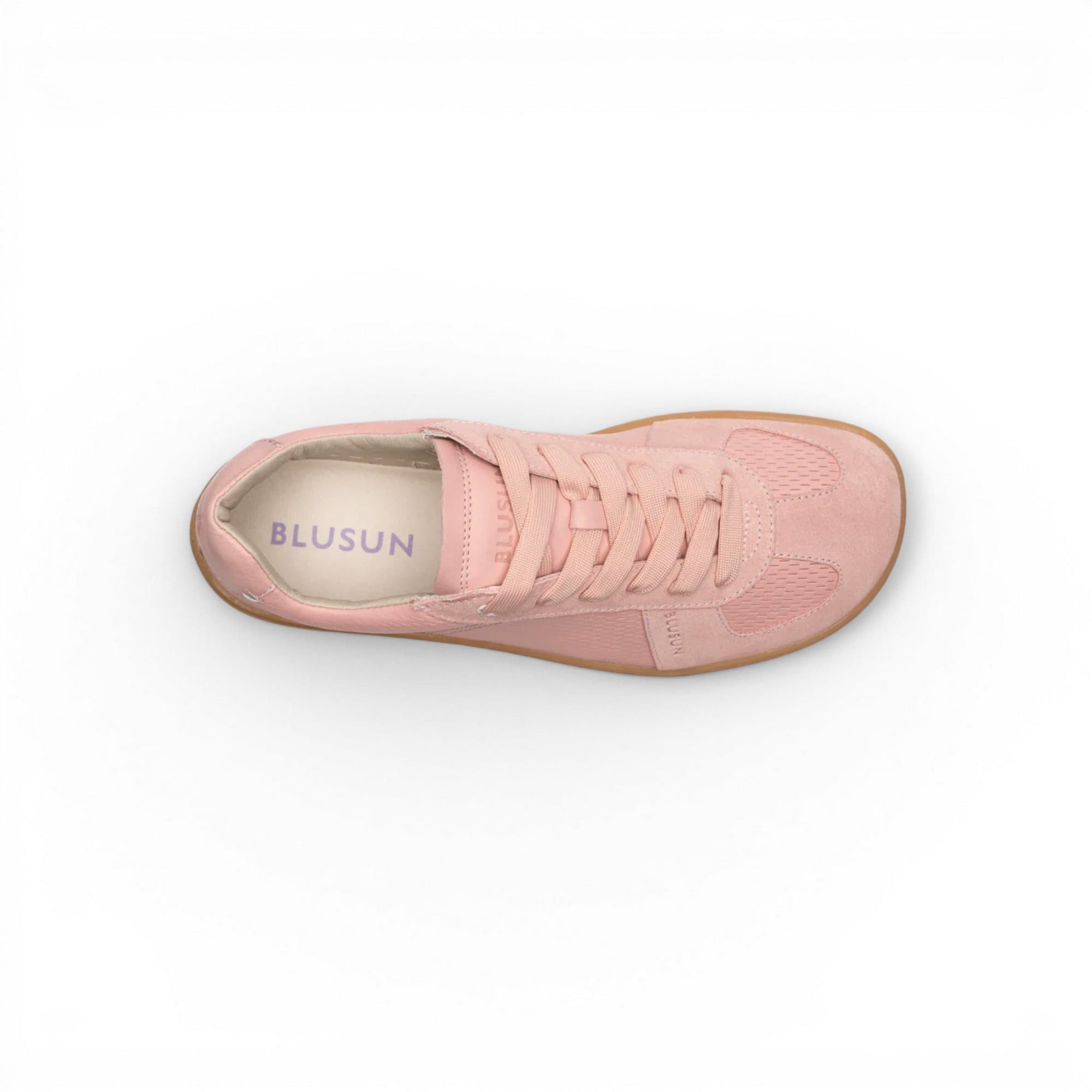 BLUSUN BLSN-205W (Glattleder/Veloursleder, flexible Sohle) rosa Damen Barfußschuh