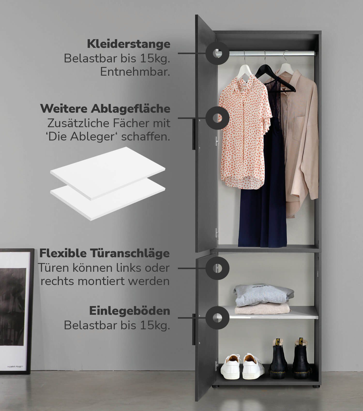 mokebo Kleiderschrank Der Grenzenlose (2- Türig günstig online kaufen