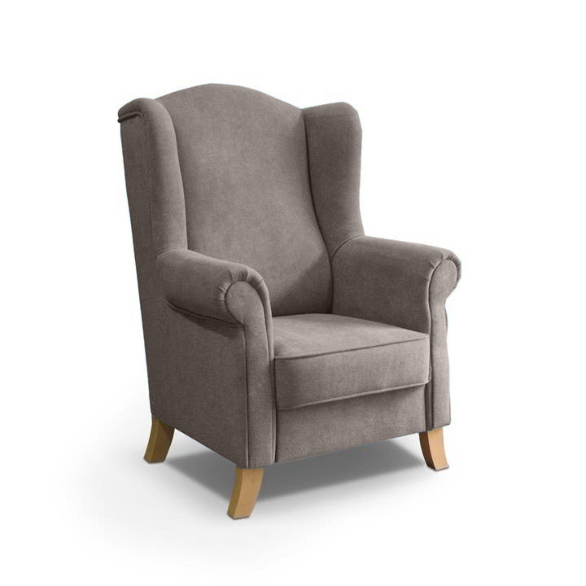 Beautysofa Ohrensessel Sessel Wohnzimmersessel Fernsehsessel LEONARDO günstig online kaufen