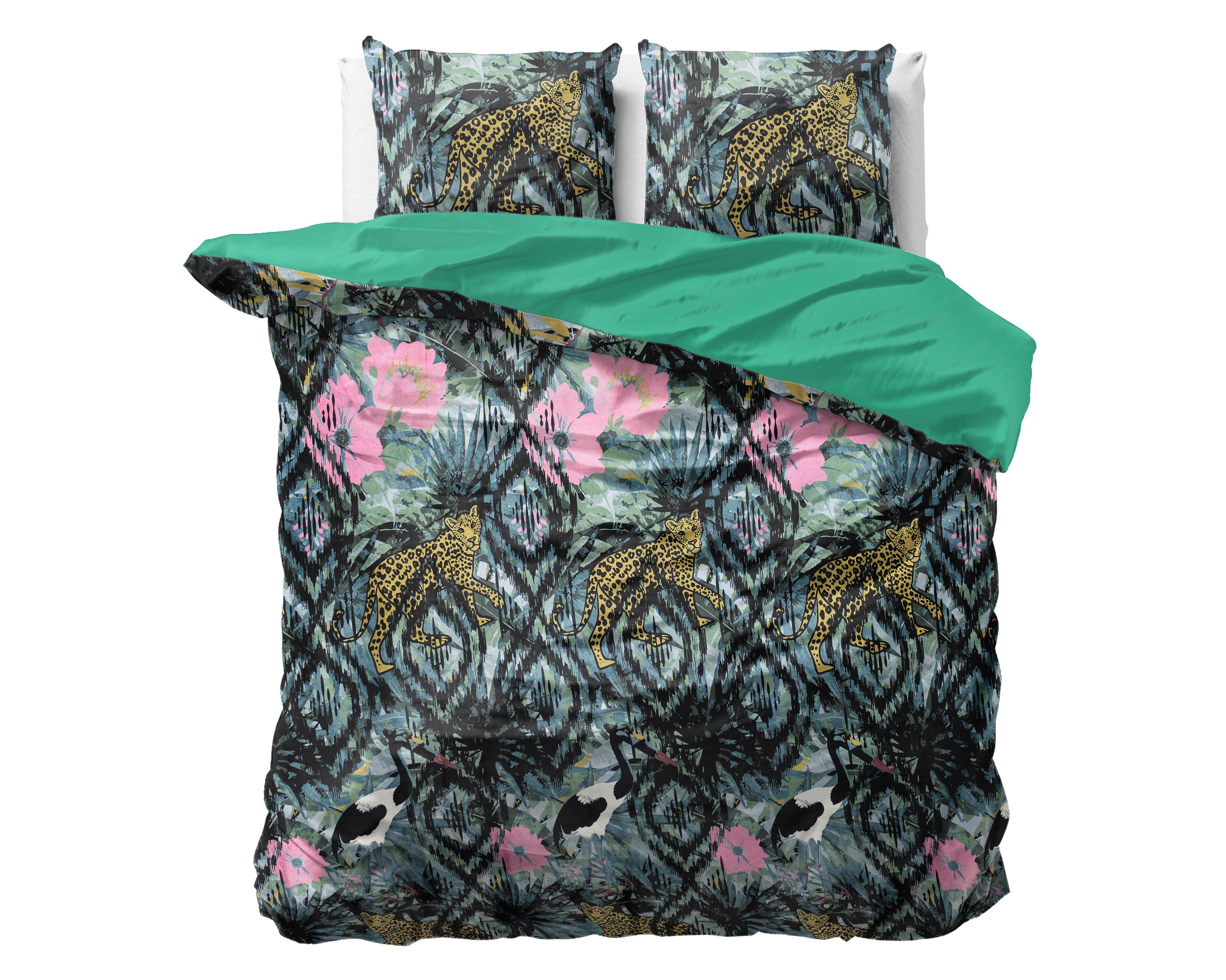 Sitheim-Europe Bettwäsche Sleeptime Botanical forest Bettwäsche-Set Bettbezug & Kissenbezüge, Samt, 2 teilig, Knitter- und bügelfrei