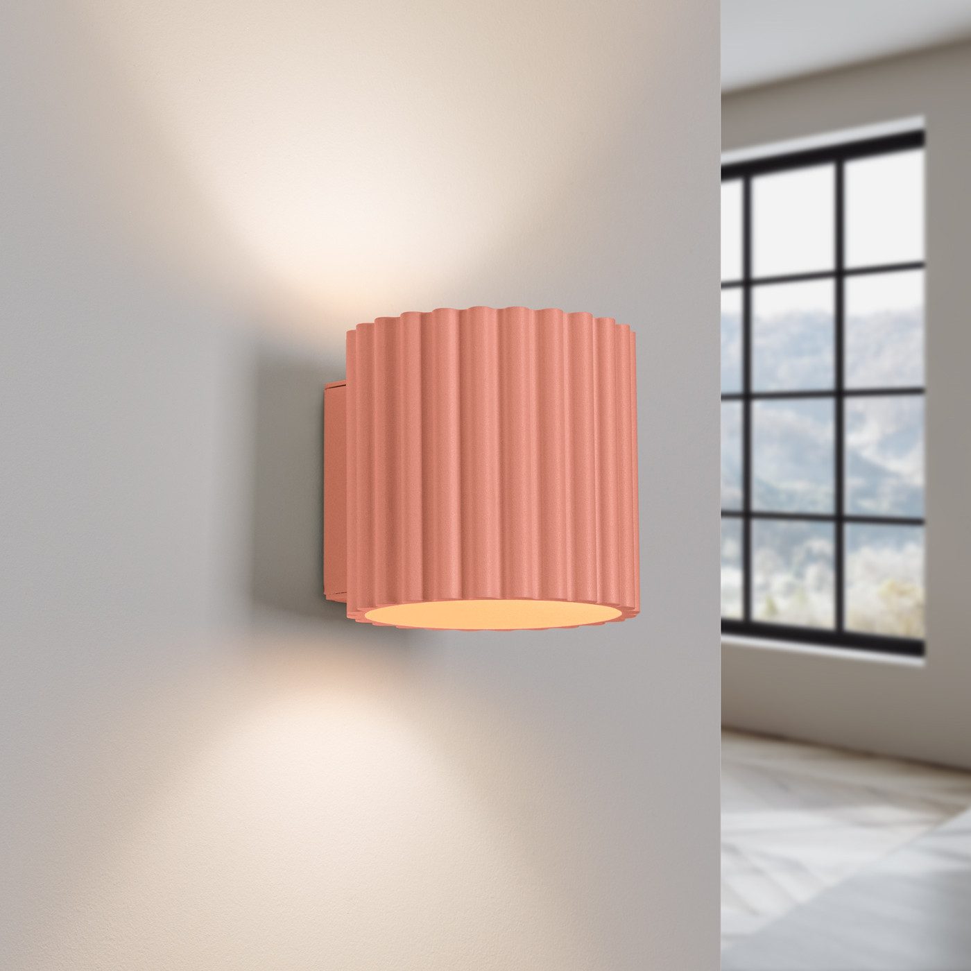 SOLLUX lighting Wandleuchte Wandleuchte Aura Apricot G9, Nicht enthalten