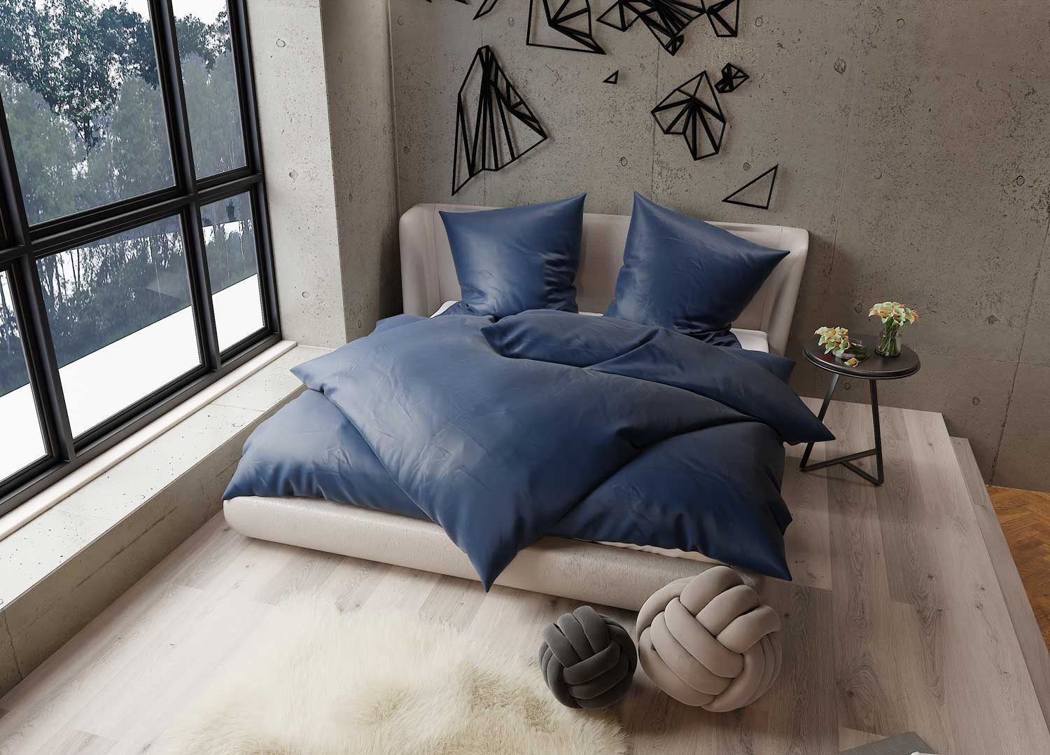 BETTWAESCHE-MIT-STIL Bettwäsche TENCEL™ Lyocell Bettwäsche uni einfarbig, L günstig online kaufen