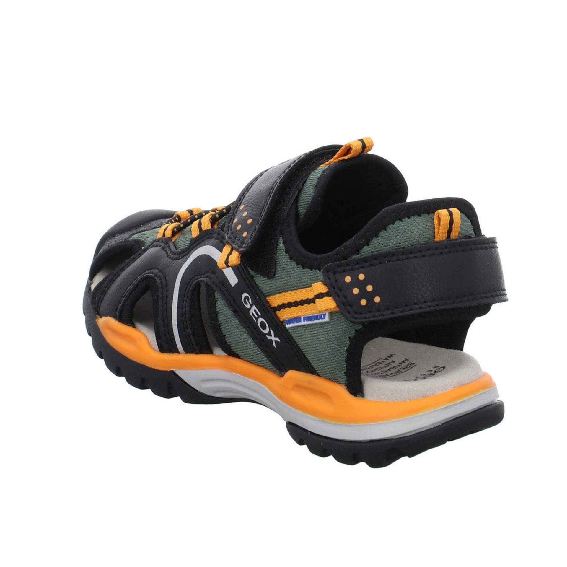 Schuhe Borealis Sandalen Schwarz Sandale Orange Outdoorsandale Geox Synthetikkombination Jungen