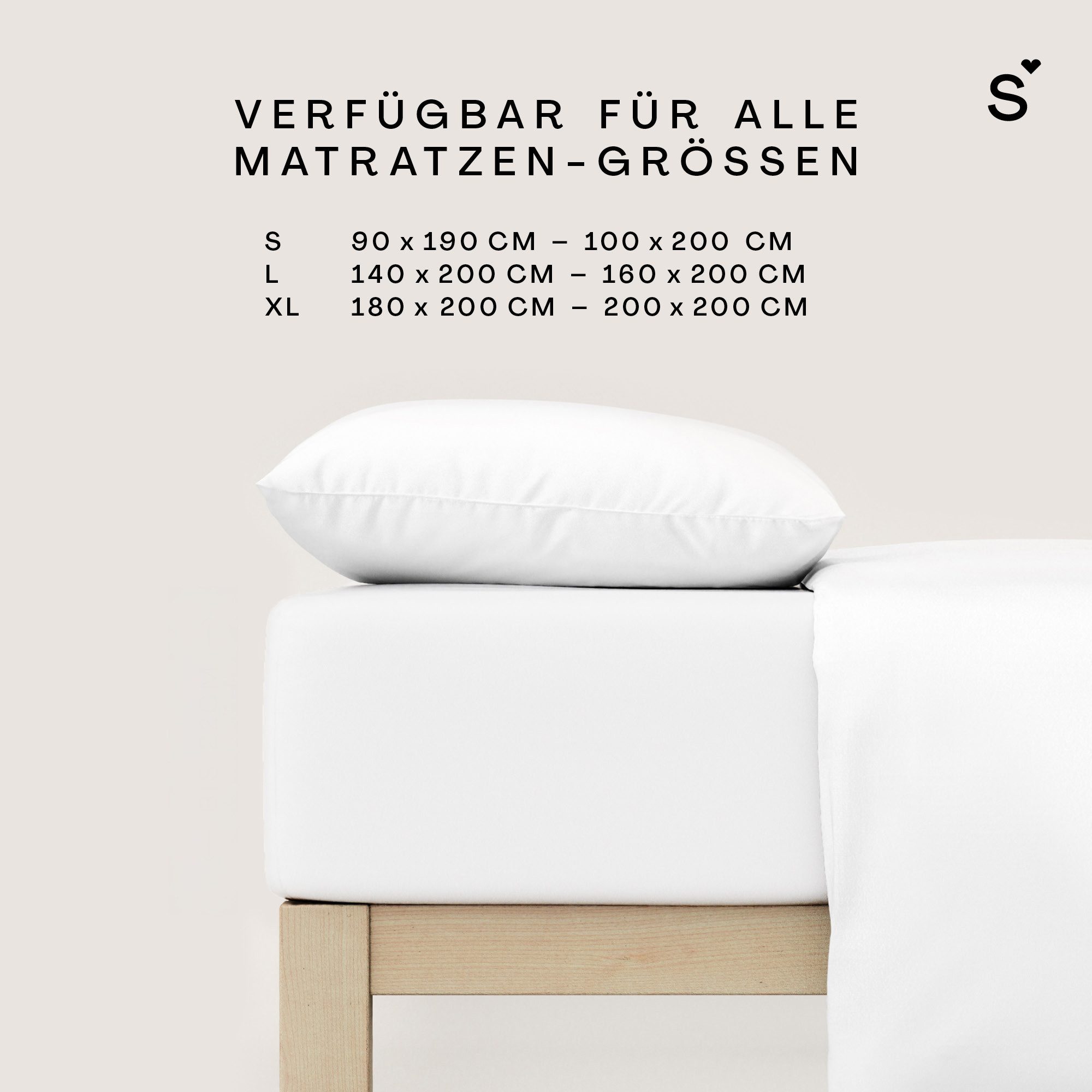 Schlafgut Spannbettlaken Basic Cotton Bettlaken, 160 g/m², 100% Baumwolle, Spannbetttuch, Jersey, Gummizug: rundum, (1 Stück), Spannbettlaken bis 20 cm Matratze – Bild 4 von 5