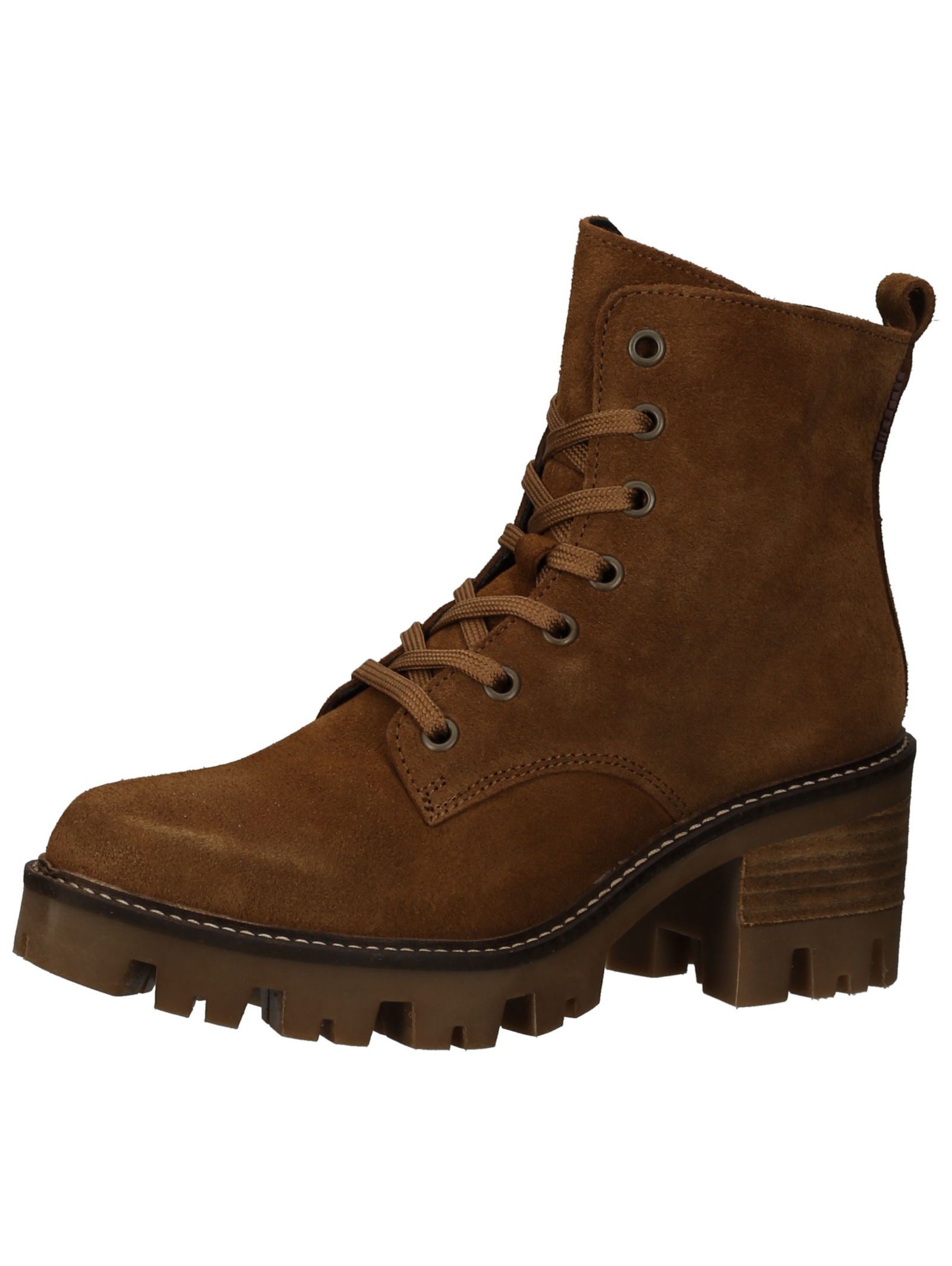 Stiefelette Leder . Schnürstiefelette