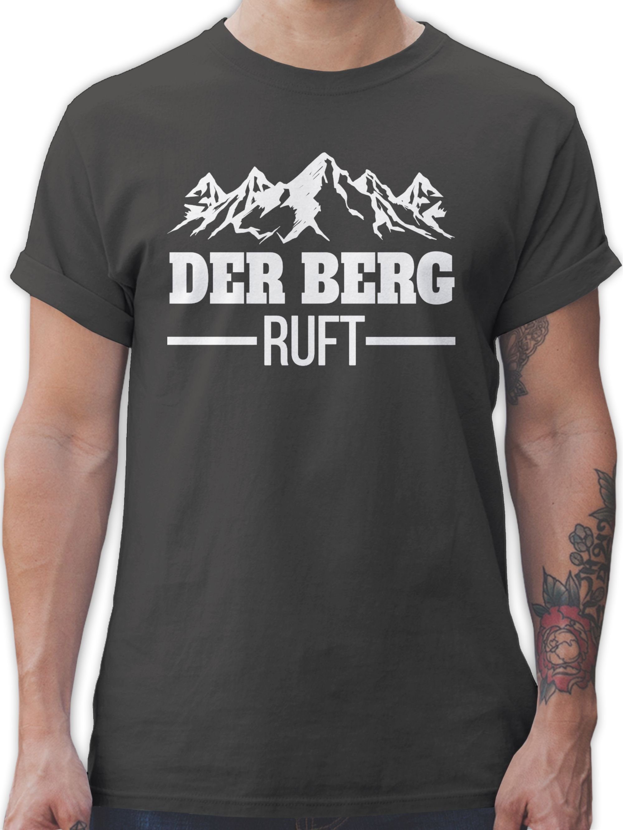 Shirtracer T-Shirt Der Berg ruft Apres Ski Party 03 Dunkelgrau