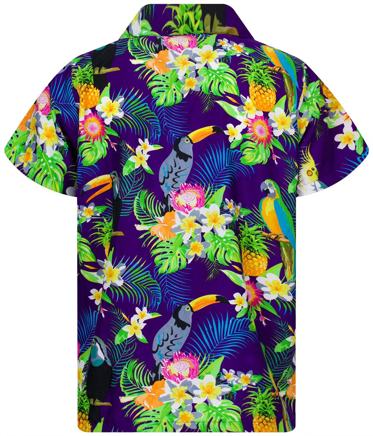King Kameha Hawaiihemd Parrot Cockatoo Funky Hawaii-Hemd Kurzarm Front-Tasc günstig online kaufen