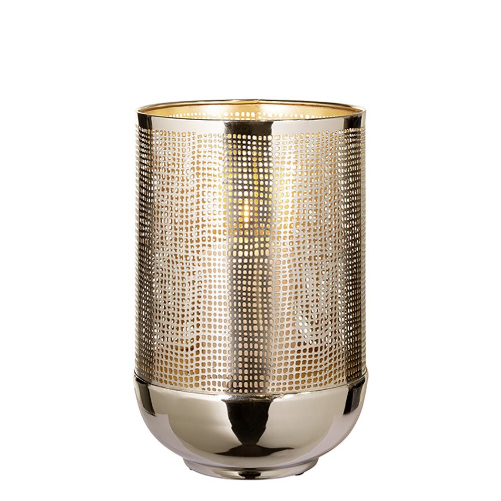 Fink Kerzenständer FINK Windlicht Maura - gold-silber - H. 30cm x D. 20cm