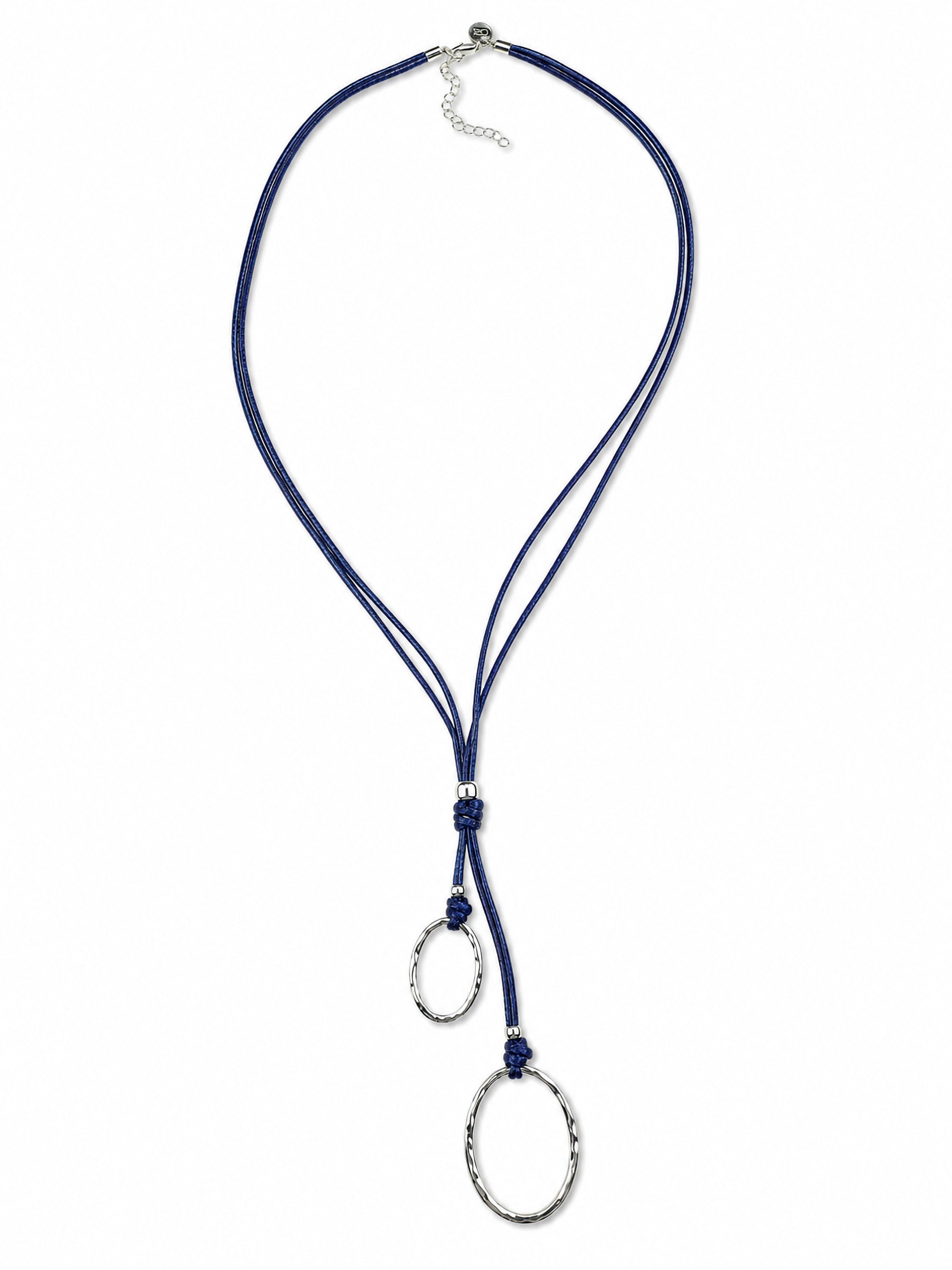 COLLEZIONE ALESSANDRO Lange Kette Amalya, mit zwei Metallringen als Anhänger