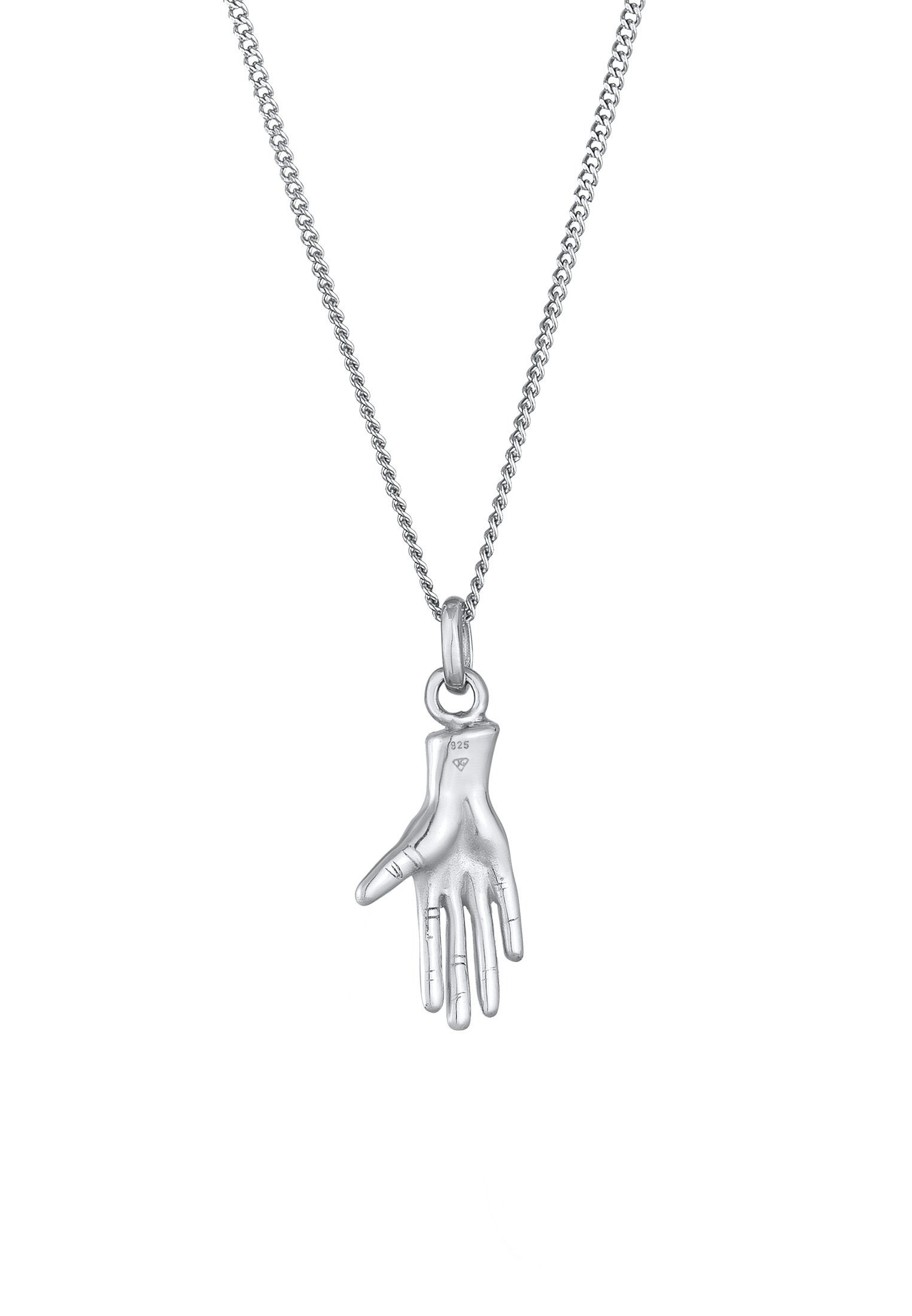 Astro Hand mit Symbol Kette 925 Silber, Anhänger Elli