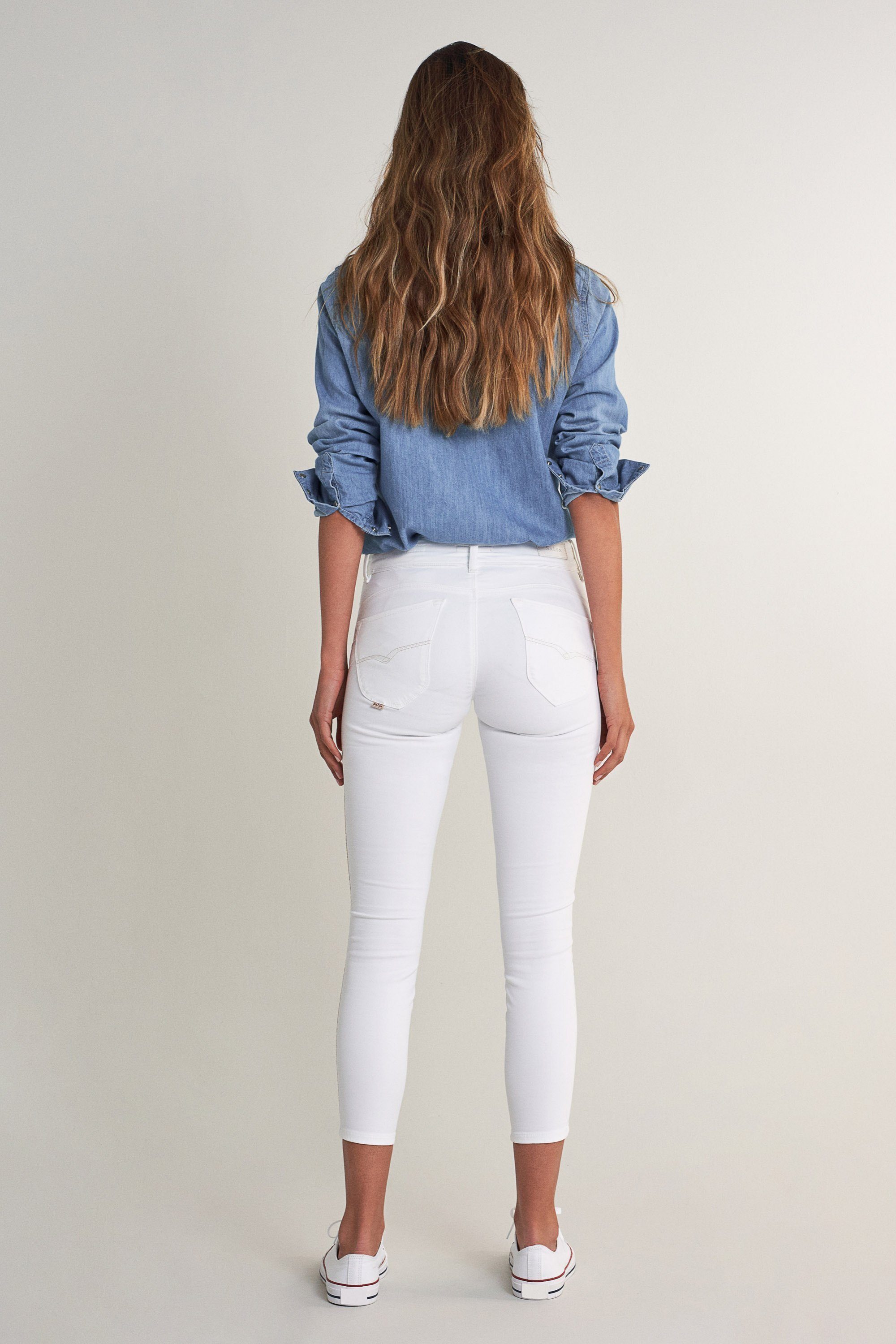 Salsa Stretch-Jeans SALSA JEANS SECRET PUSH IN SKINNY CAPRI white 123400.0001