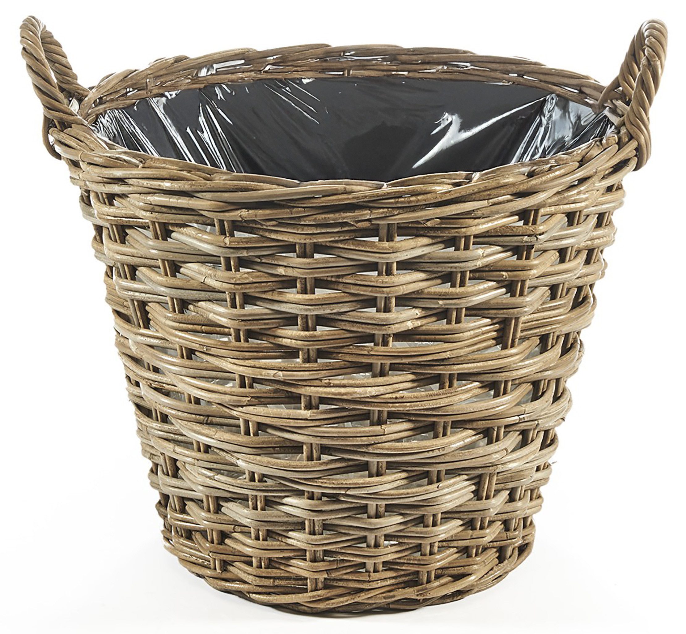 Pflanzkübel Übertopf Pflanzkorb USINA aus Rattan mit Folie