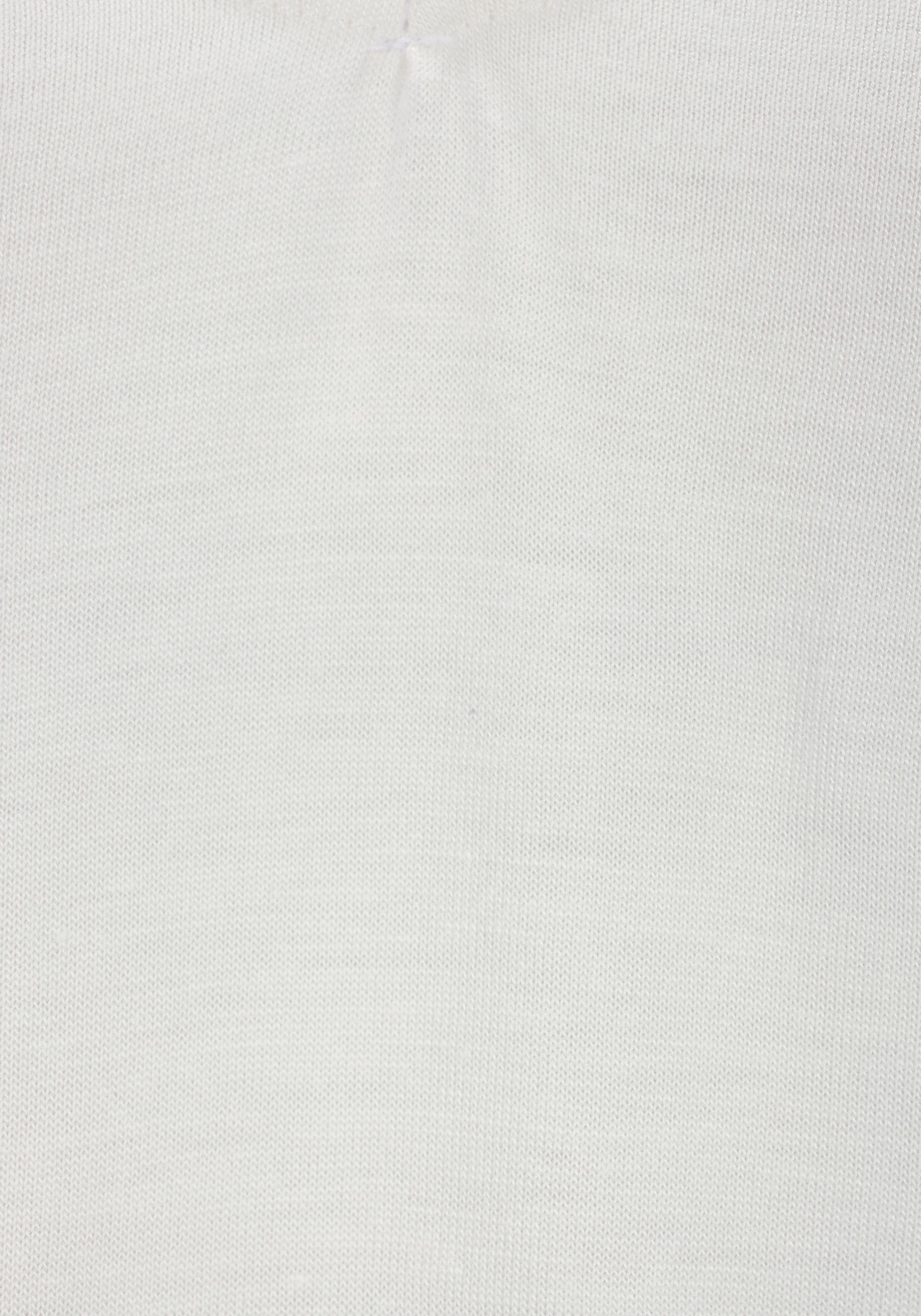s.Oliver T-Shirt Ausschnitt creme am mit Zierbändern