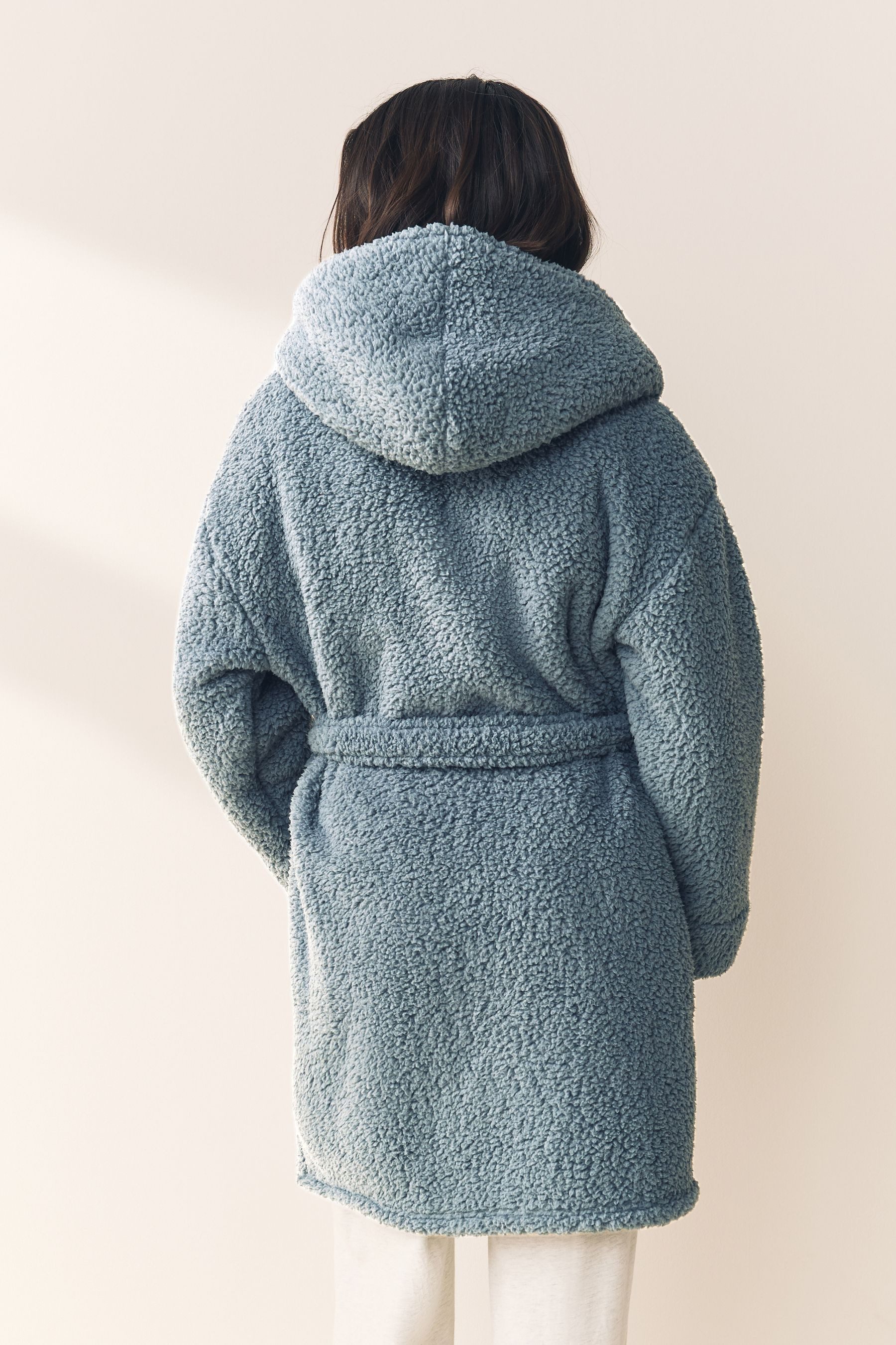 Next Damenbademantel Morgenmantel aus Plüsch, Polyester (recycelt) günstig online kaufen