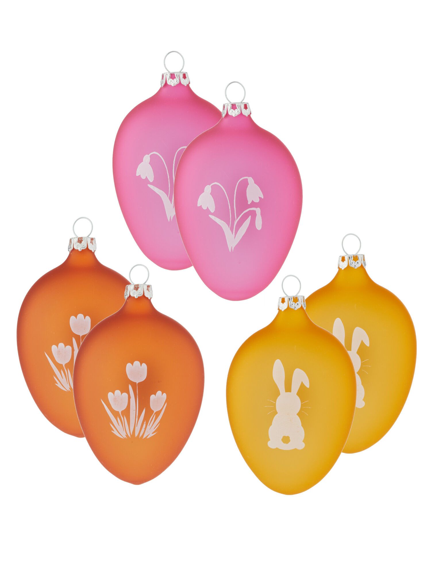 Dekorieren macht glücklich Dekoobjekt Glaseier Style your Home, 6er-Set (6 St., 6er Set), aus Glas, Made in Germany – in Pastell, Neon oder Weiß