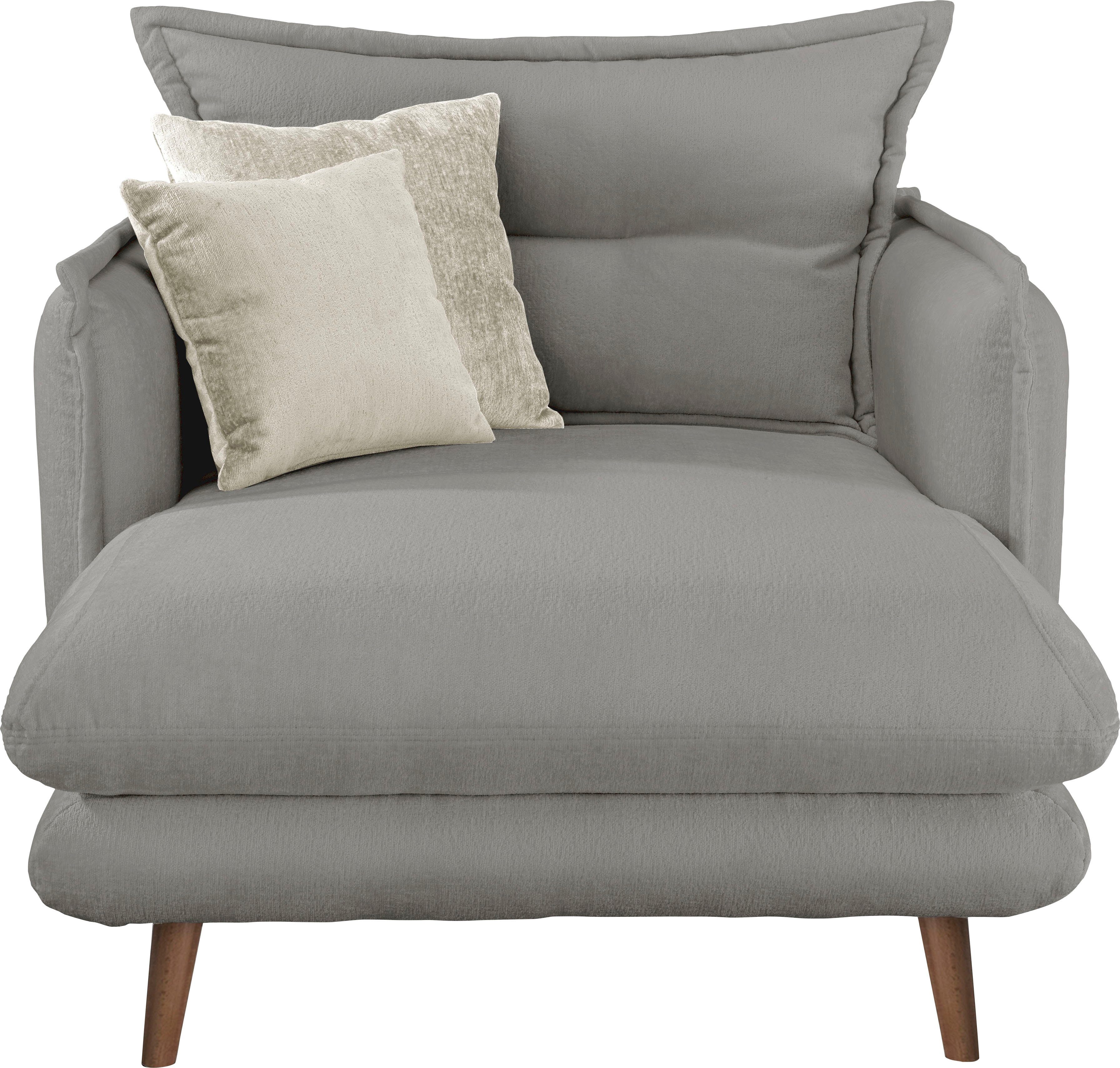 einer moderner Zierkissen INOSIGN Loveseat bequemen 2 Polsterung, Lazio, mit Stk. Sessel