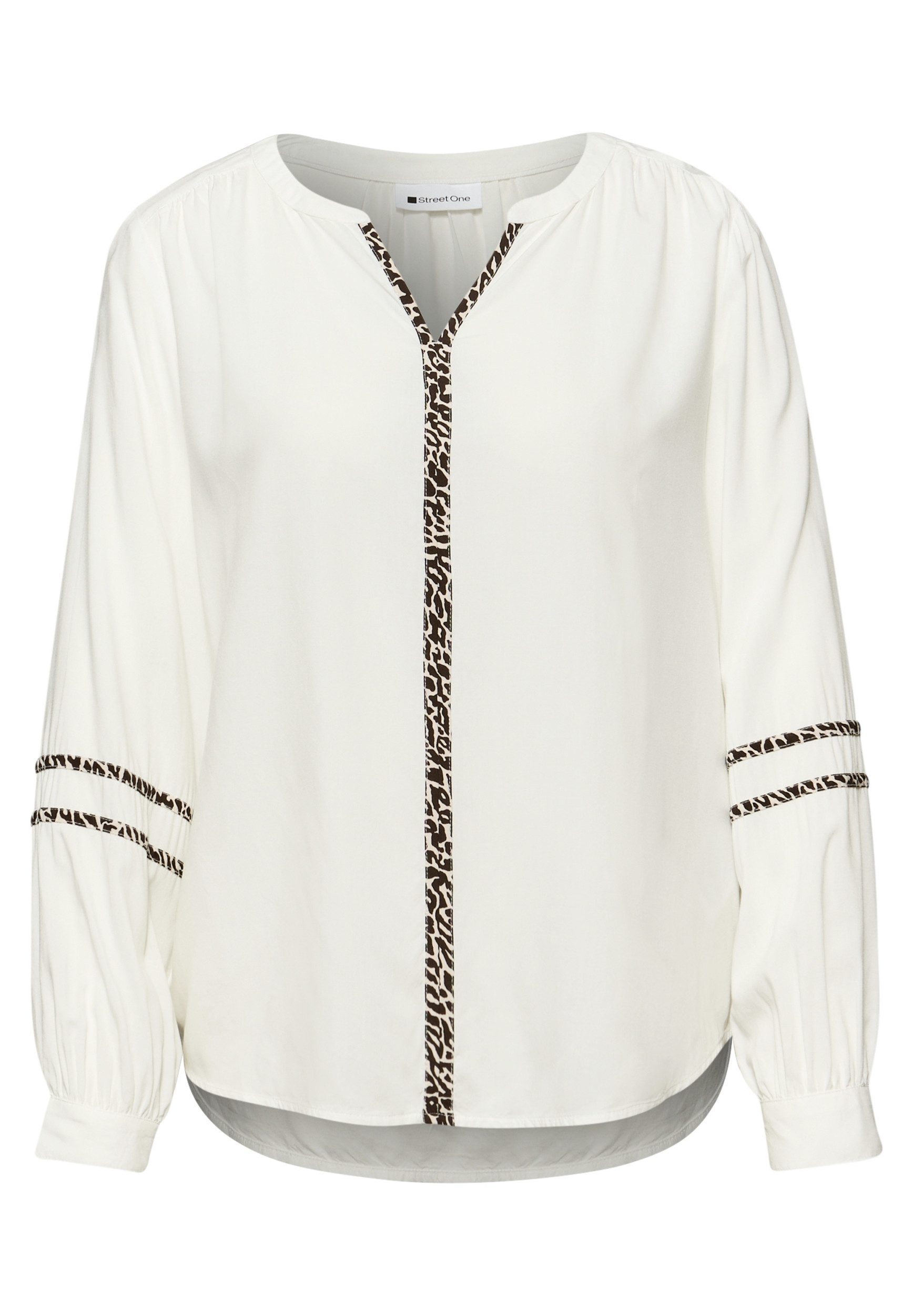 STREET ONE Langarmbluse Tunic blouse w piping details günstig online kaufen