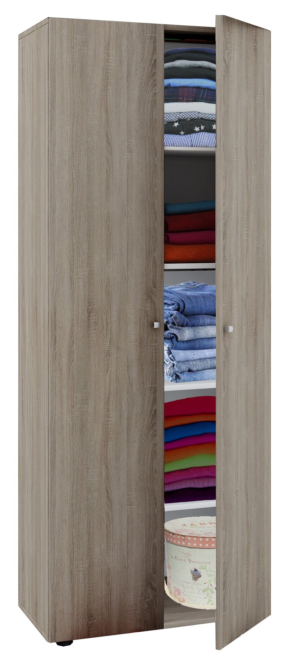 VCM Kleiderschrank Kleiderschrank Jugendschrank Vandol Drehtüren