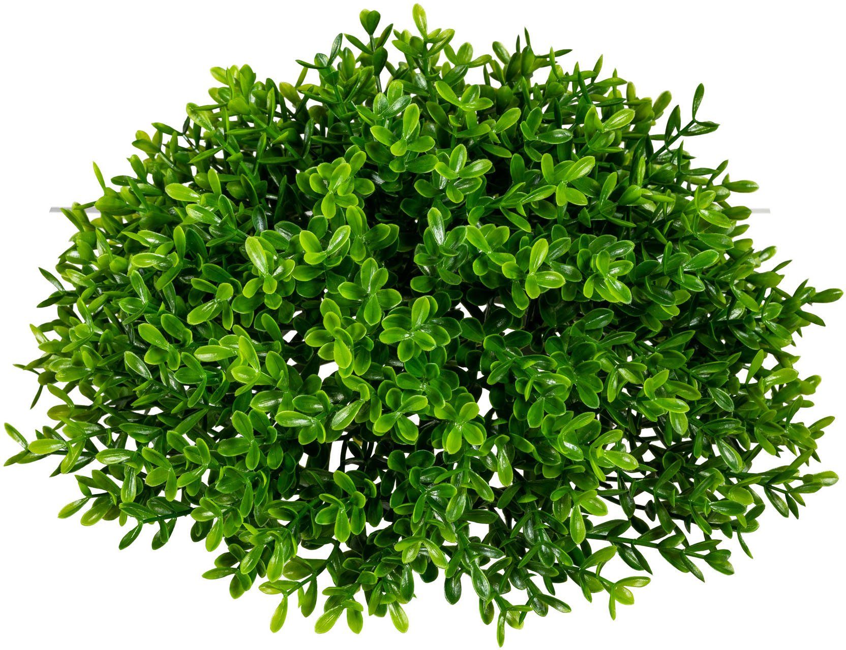 cm Höhe Grünpflanze, Creativ 12 Teeblatt-Halbkugel Kunstpflanze green,