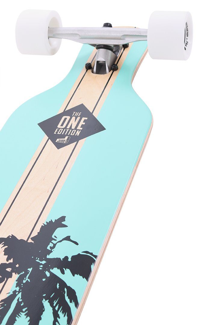THE Drop STRIPES Rollercoaster Longboard ONE + PALMS FEATHERS EDITION Longboard + Through