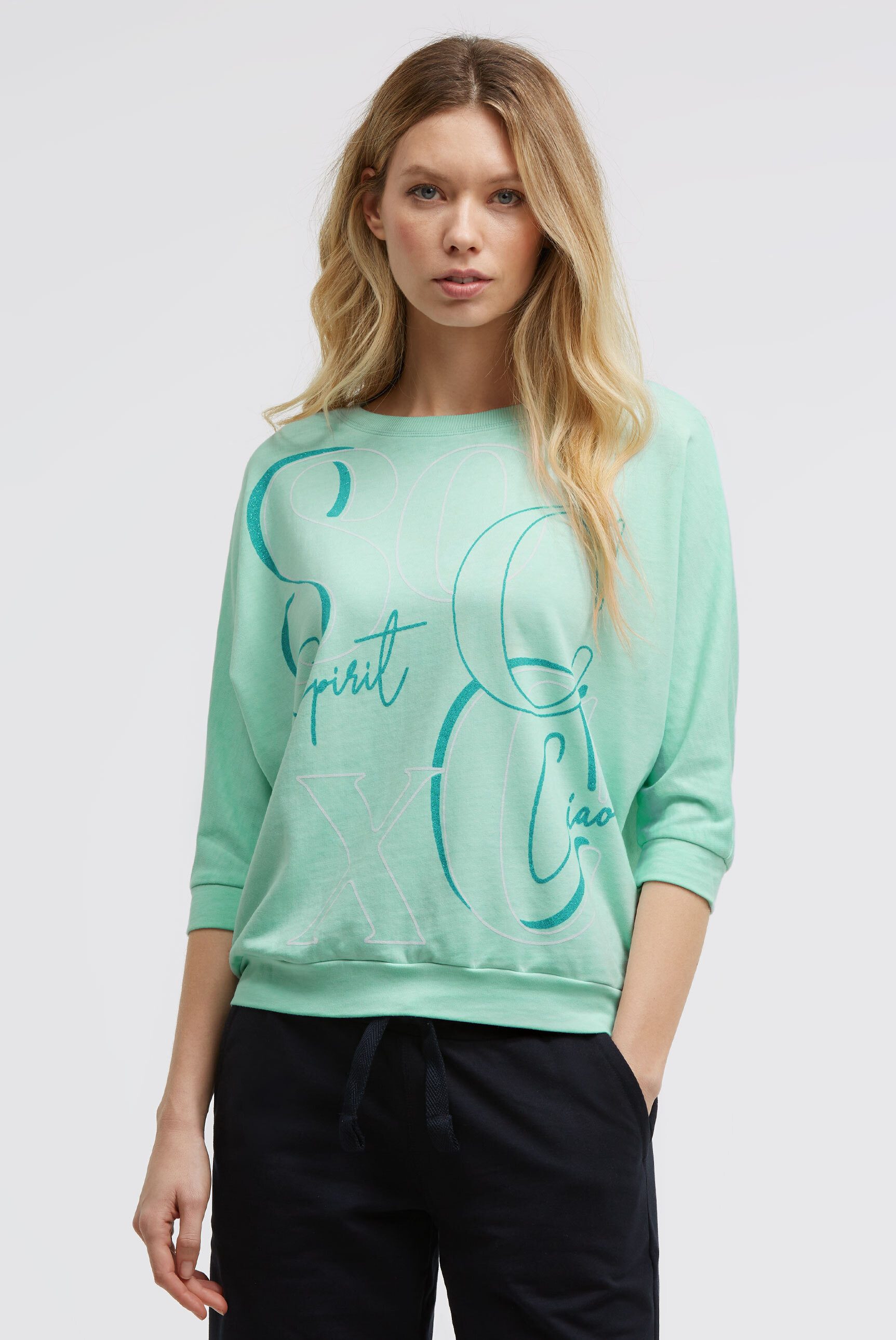 SOCCX Sweater mit Fledermausärmeln