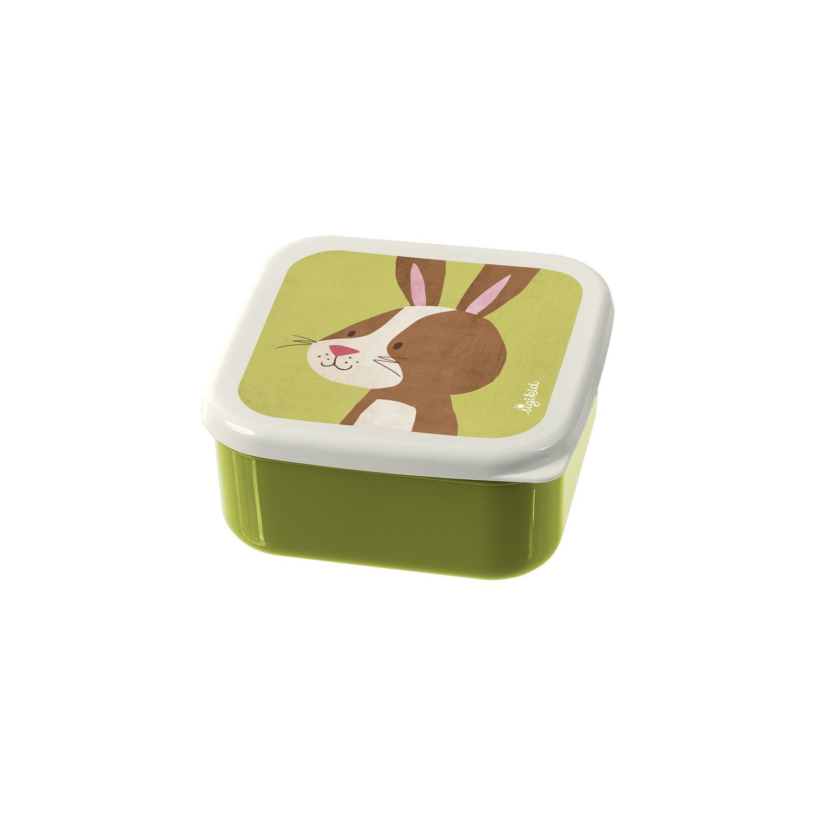 Sigikid 4er (4-tlg), wird grün Snackboxen ideal Lunchbox Hase, Handwäsche Trinkflasche für den + Alltag Set, Material-Mix, empfohlen,
