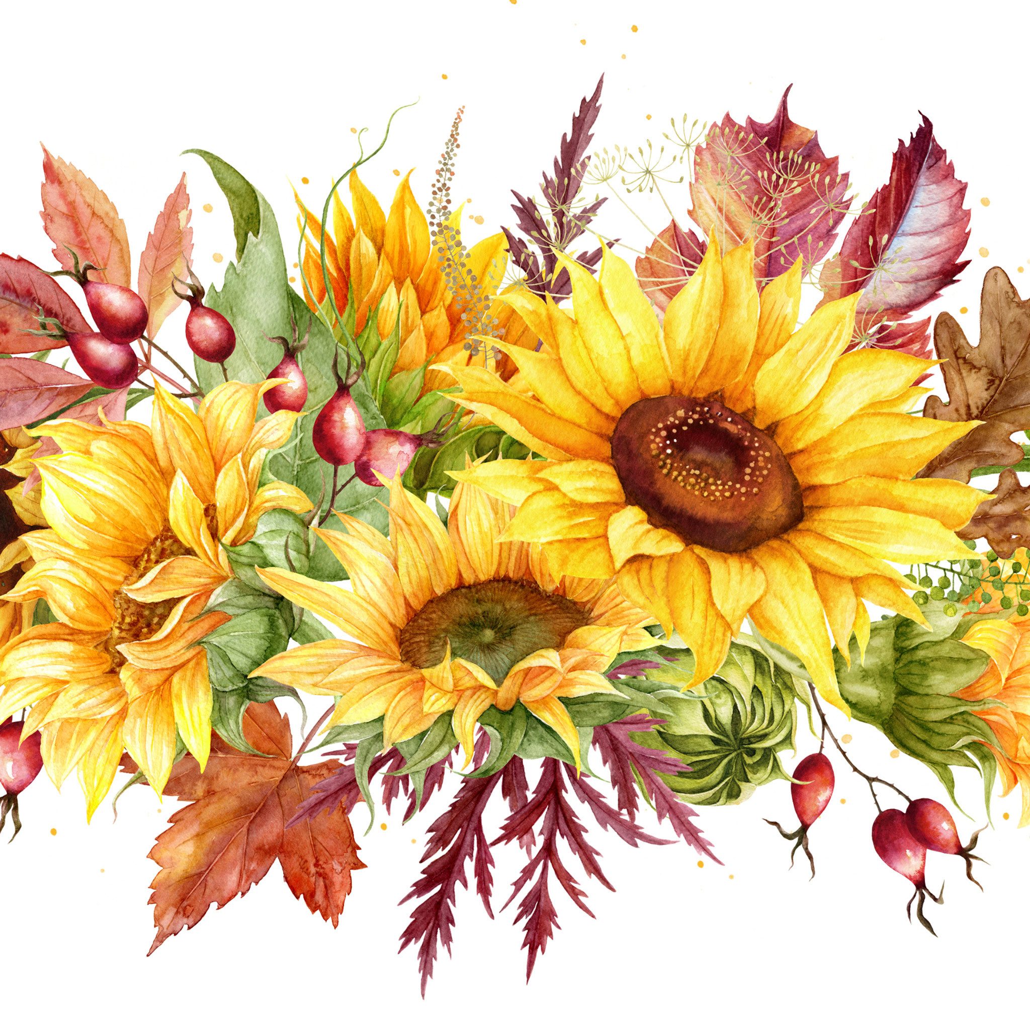 ti-flair Papierserviette, Servietten Papier 33x33cm 3-lag. mit Herbststrauß Motiv 20 Stück