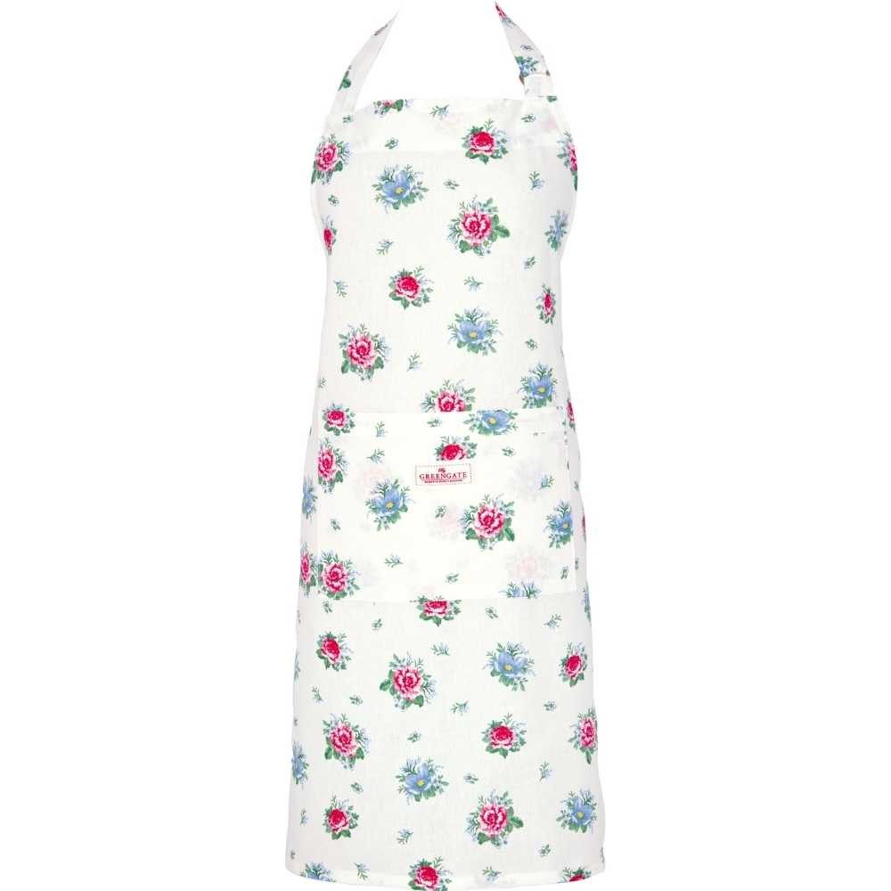 Greengate Kochschürze Greengate Schürze ALIVIA Weiß mit Blumen