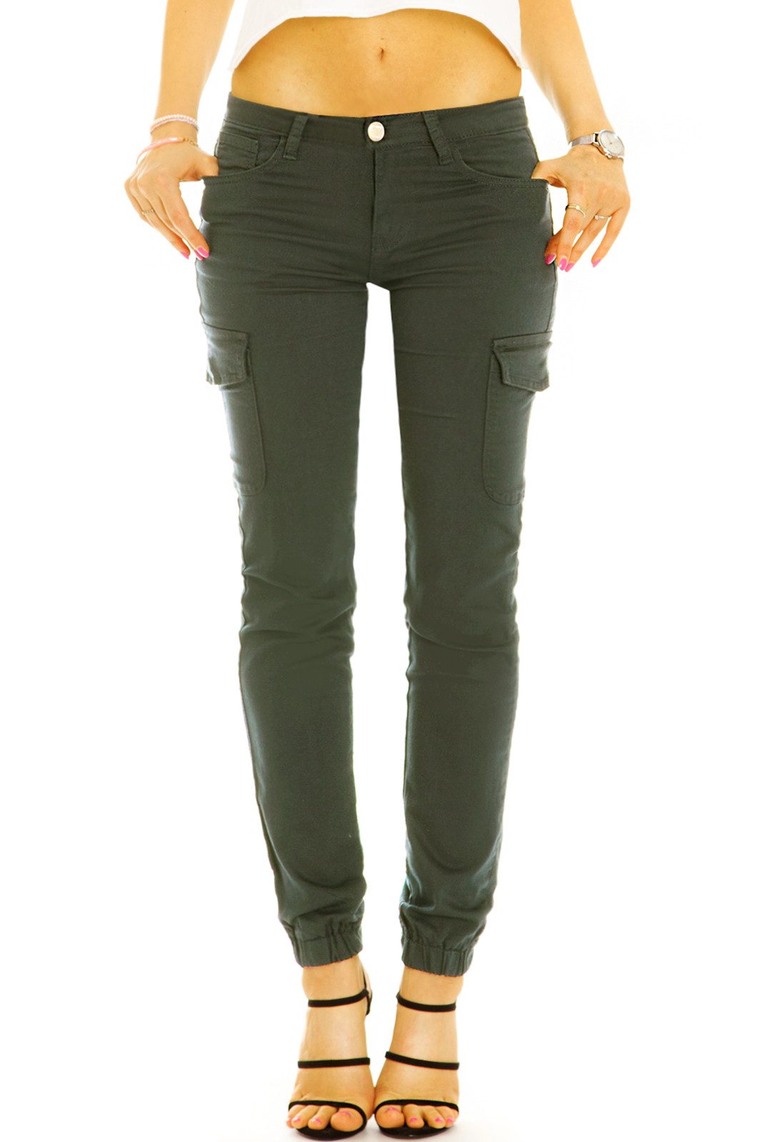 Cargohose Low waist Cargohose im stretchigen Slim Fit Look - Damen - j37p