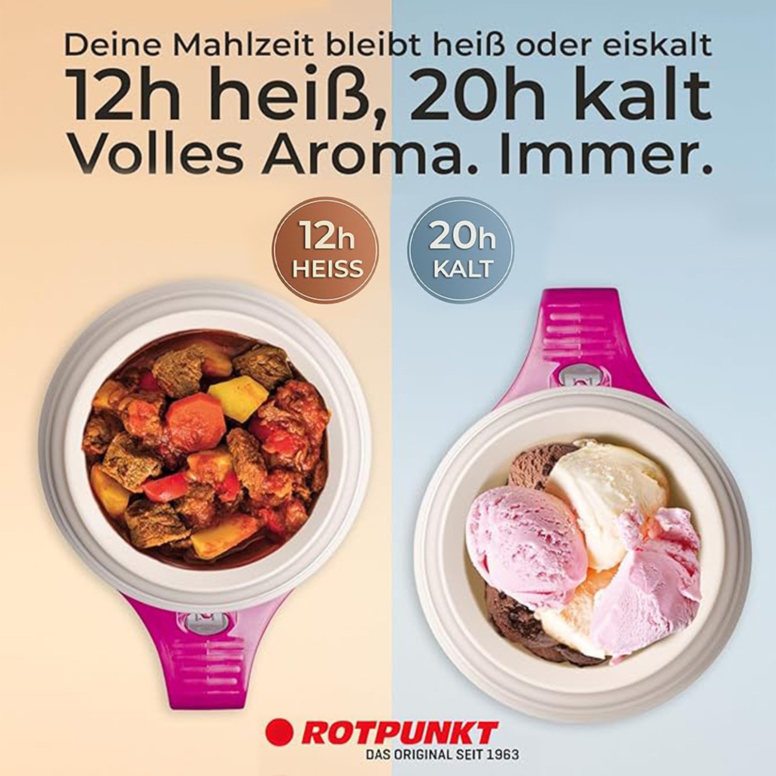 ROTPUNKT Isolierkanne DIRK 850, 0.85 l, isolierend, BPA-frei, phthalatfrei, inklusive Löffel