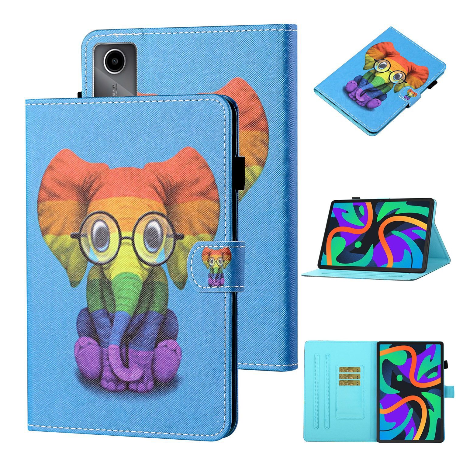 Wigento Tablet-Hülle Für Lenovo Tab M11 Kunstleder Tablet Tasche Hülle Case Etuis Motiv 2