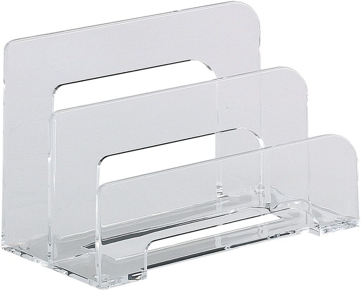 ALCO Briefablage Briefständer Acryl 2 Fächer 150x75x95mm glasklar