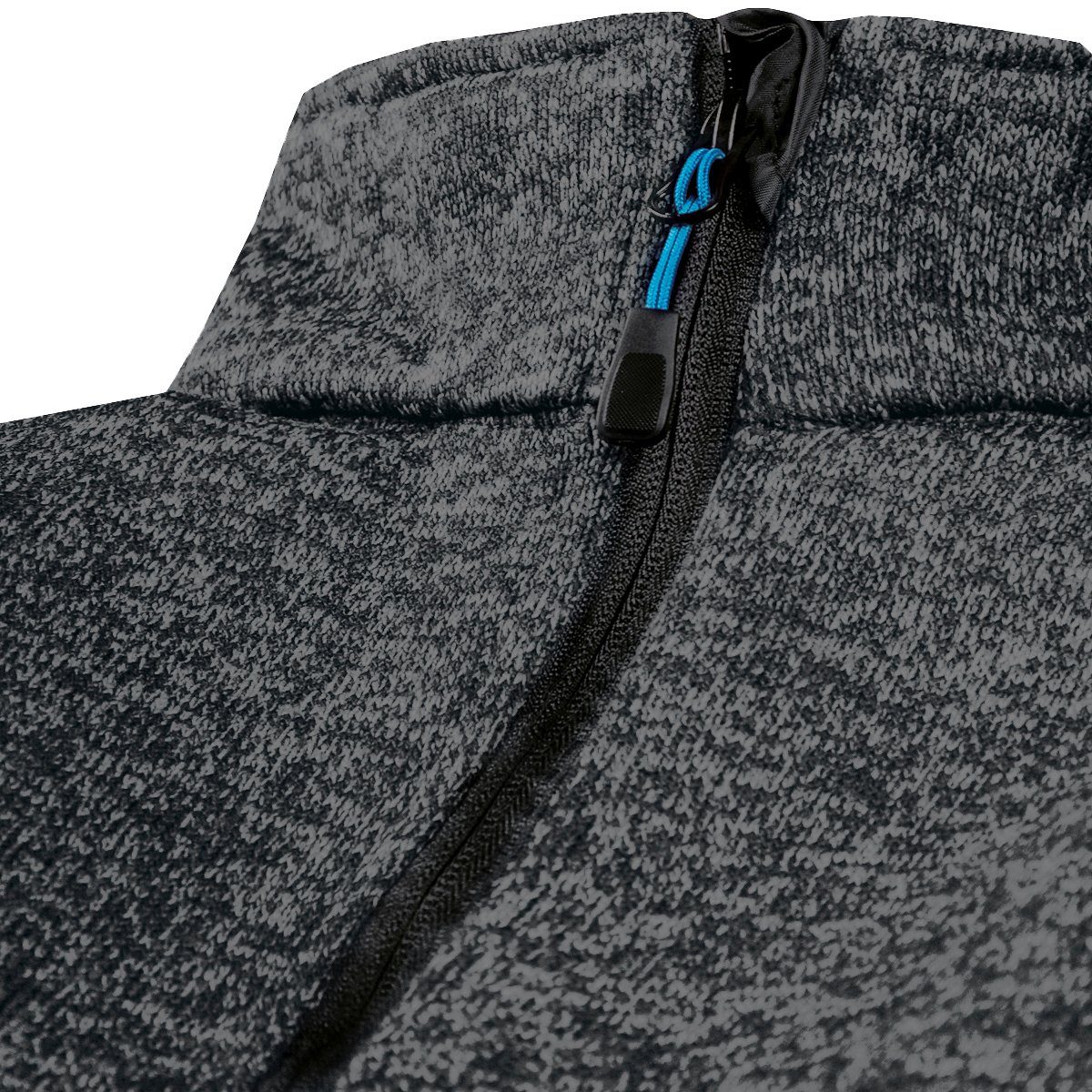 Brigg Fleecejacke Übergröße Brigg Strickoptik Fleecejacke mittelgrau