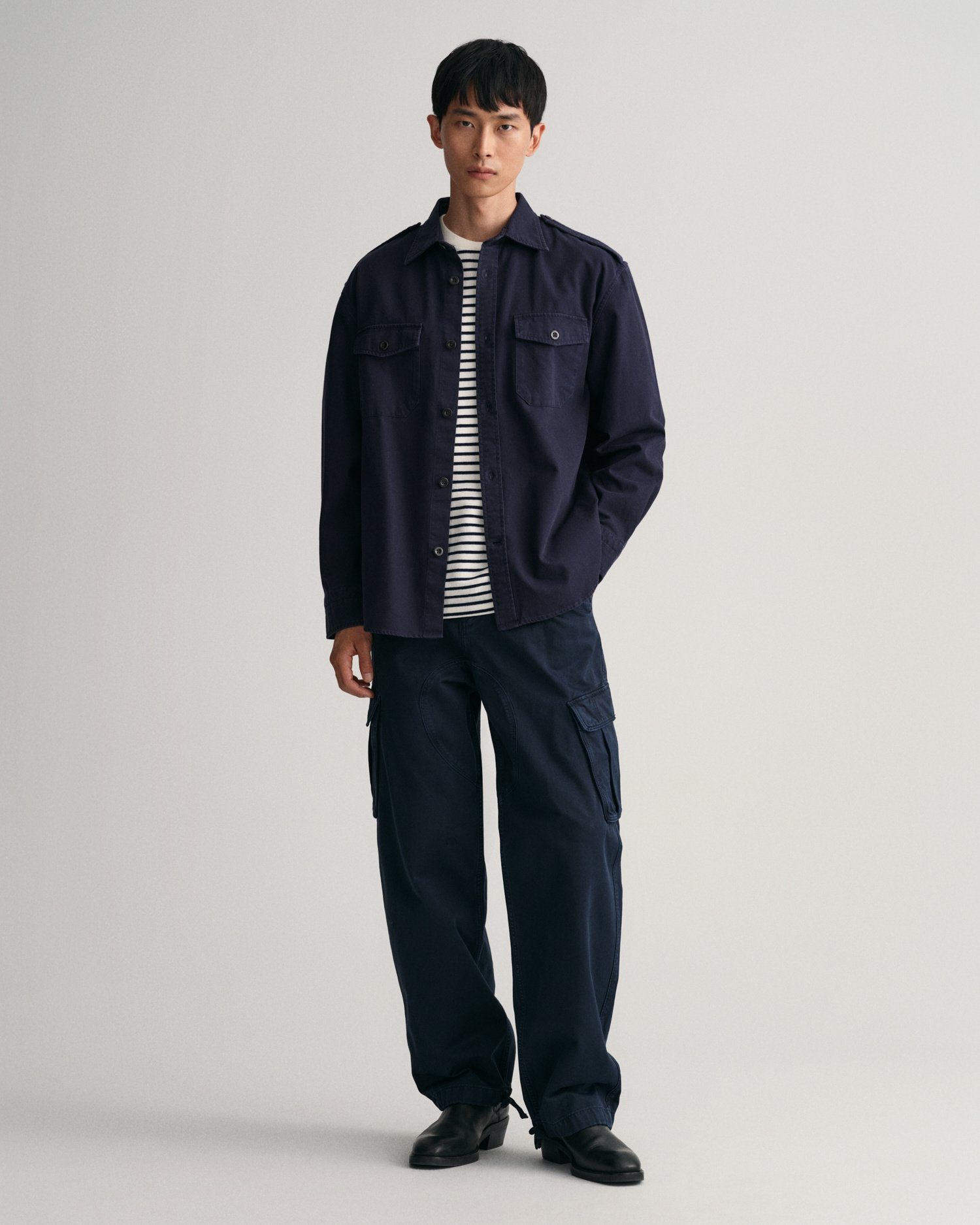 Gant Langarmhemd Solid Relaxed Fit Twillhemd