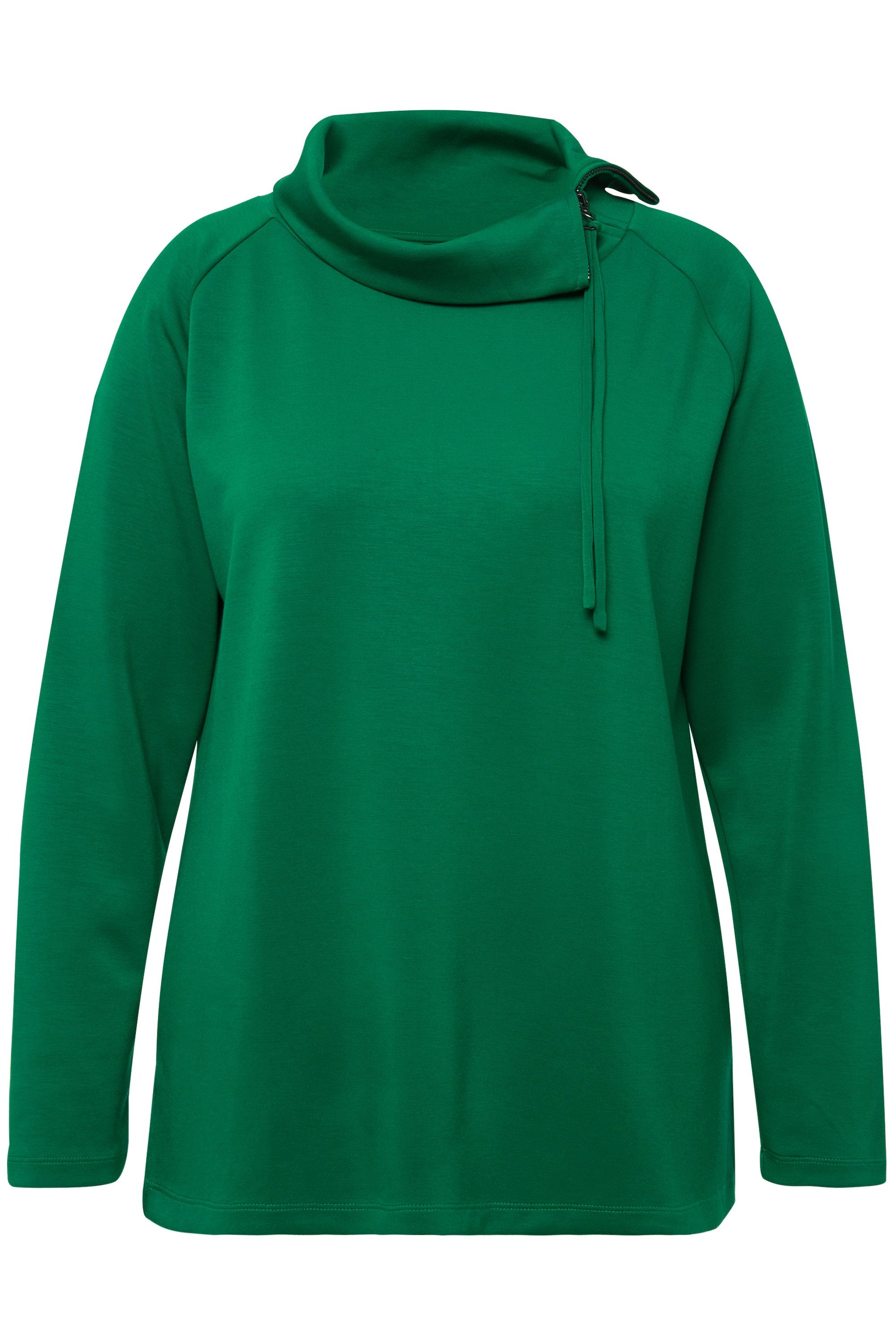 Ulla Popken Sweatshirt Sweatshirt Modalmix Stehkragen günstig online kaufen