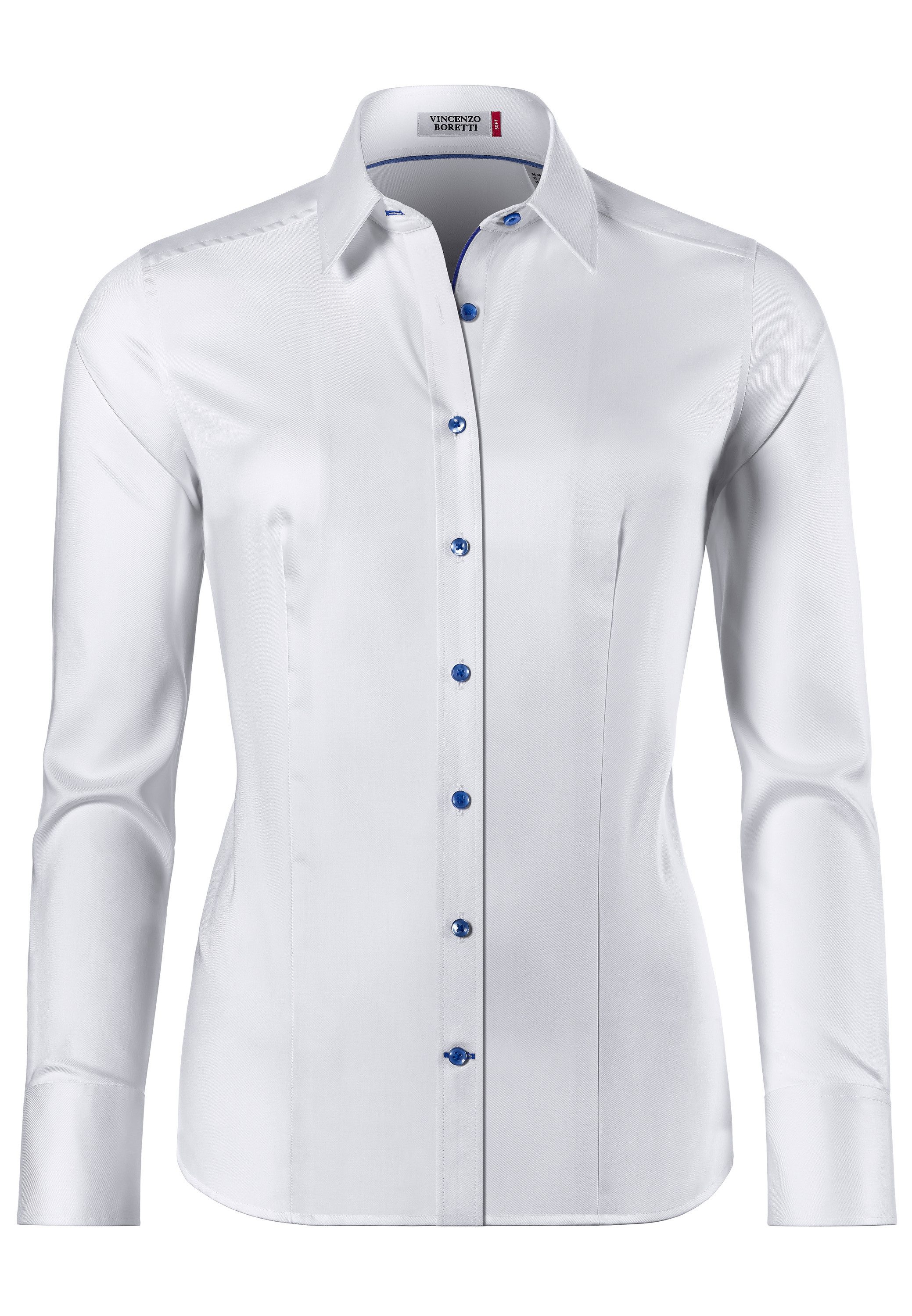 Vincenzo Boretti Klassische Bluse leicht tailliert soft günstig online kaufen