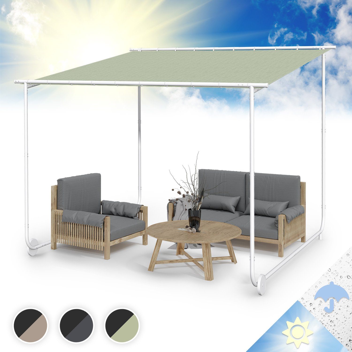 blumfeldt Pavillon Gazebo Nantes Wheeled, (Packung, günstig online kaufen