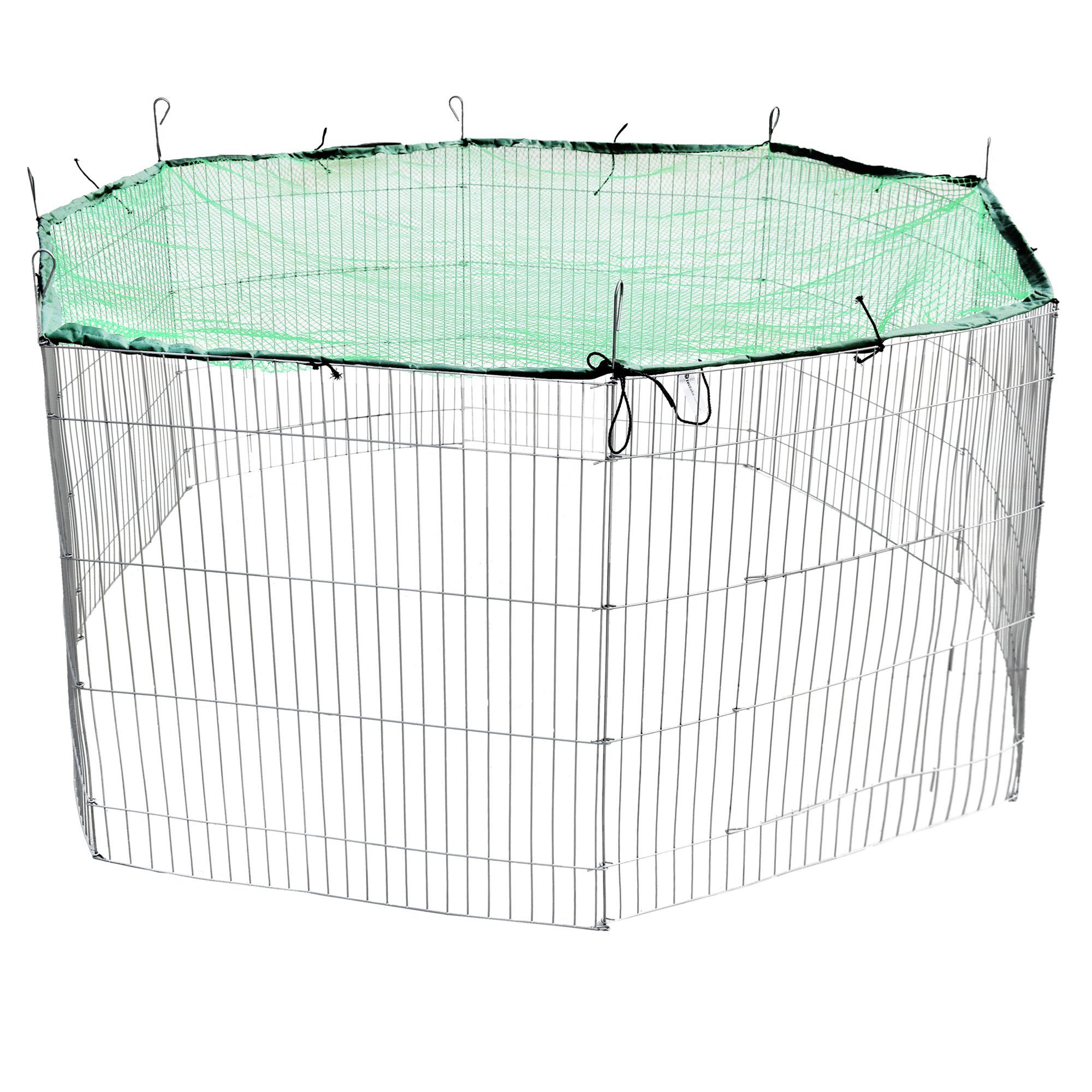Mucola Freigehege Freigehege Tiergehege Freilauf 204 cm Stahl Schutznetz in  Grün Welpen Hasenstall Kaninchenkäfig Hamster Gänse Freilauf Hühner  Laufstall, Erweiterbar