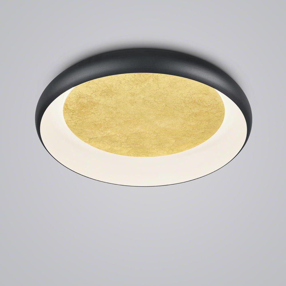 Helestra LED Deckenleuchte LED Deckenleuchte Tyra in Schwarz und Gold 32W 1610lm, keine Angabe, Leuchtmittel enthalten: Ja, fest verbaut, LED, warmweiss, Deckenlampe, Deckenbeleuchtung, Deckenlicht