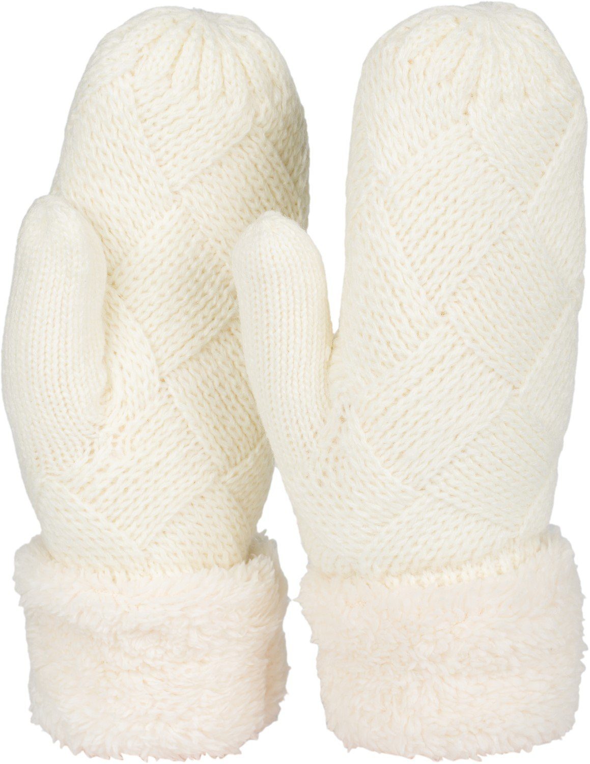 styleBREAKER Fäustlinge Strickhandschuhe Fäustlinge mit Rauten günstig online kaufen