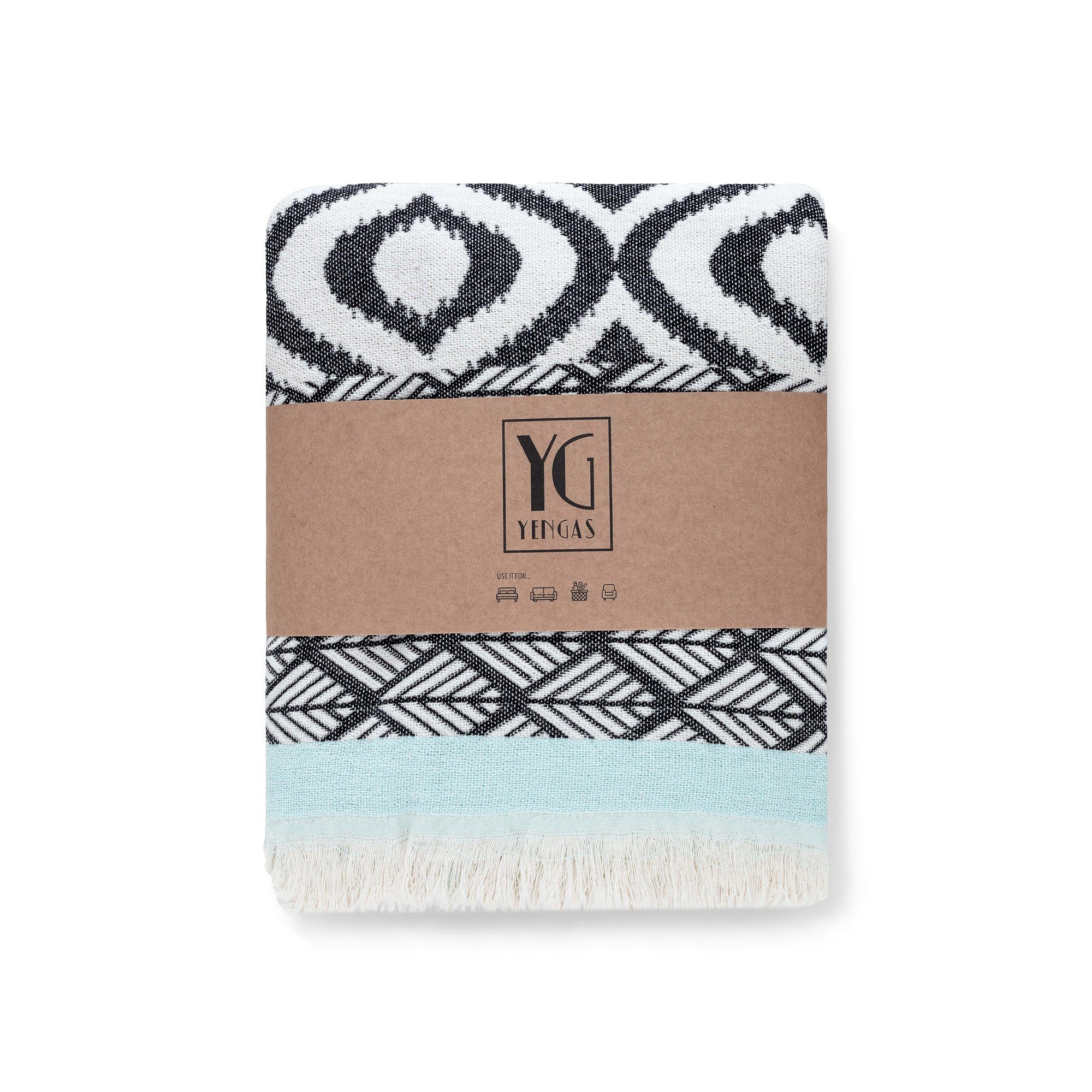 Wohndecke YENGAS Sofadecke, 100 % Baumwolle, günstig online kaufen