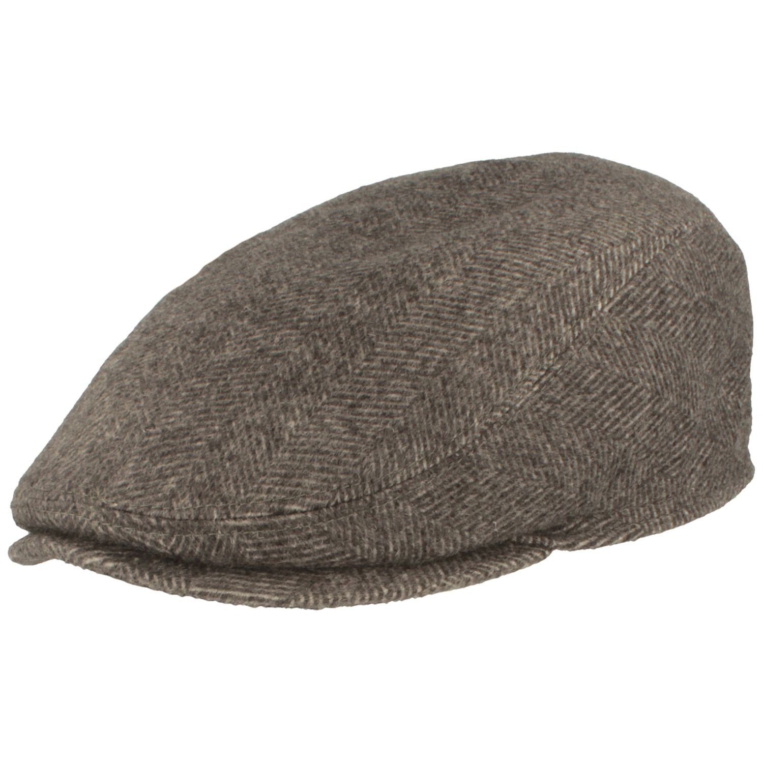 mit Schiebermütze Flatcap Bullani aus 1068-h´grau Ohrenklappen 100% Kaschmir Fischg.