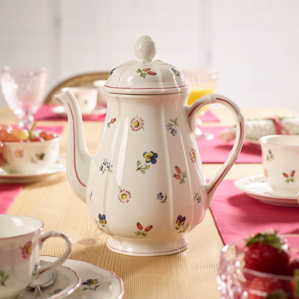 Villeroy & Boch Kaffeekanne Petite Fleur Kaffeekanne, (1-St), Premium Porcelain, 1 Stck, mikrow.- & spülm.sicher