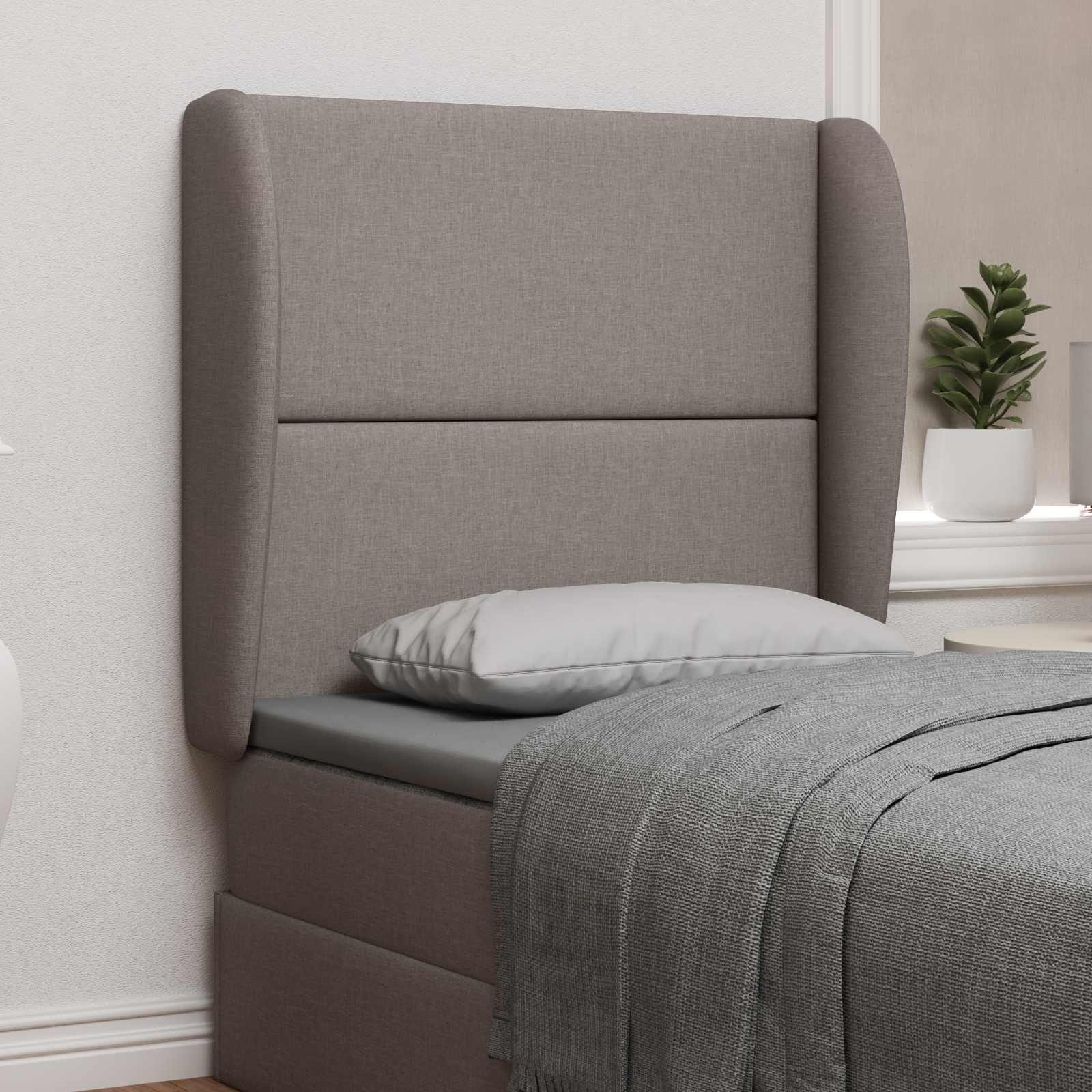 vidaXL Betthimmel Kopfteil Ohr Beige Stoff (1-tlg)