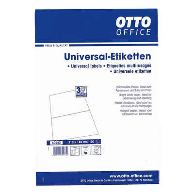 Otto Office Etiketten Standard, 200 stück, Kennzeichnung (210x148 mm), selbstklebend